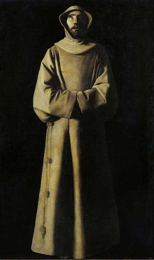 Francisco de Zurbarán. Saint Francis of Assisi according to Pope Nicholas V’s Vision, c. 1640