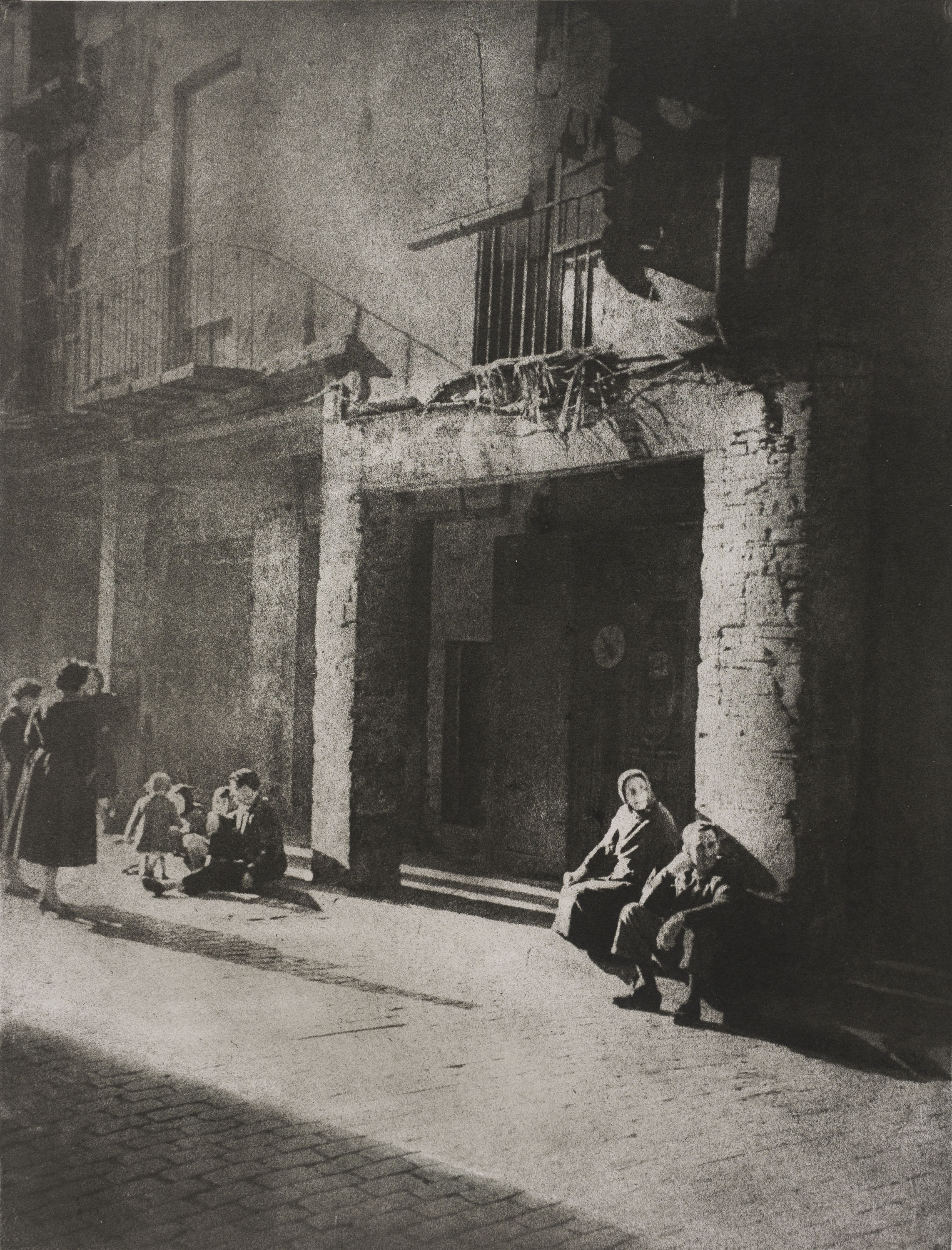 Josep Maria Casals i Ariet - Carrer amb gent - No datat image for: Josep Maria Casals i Ariet - Carrer amb gent - No datat