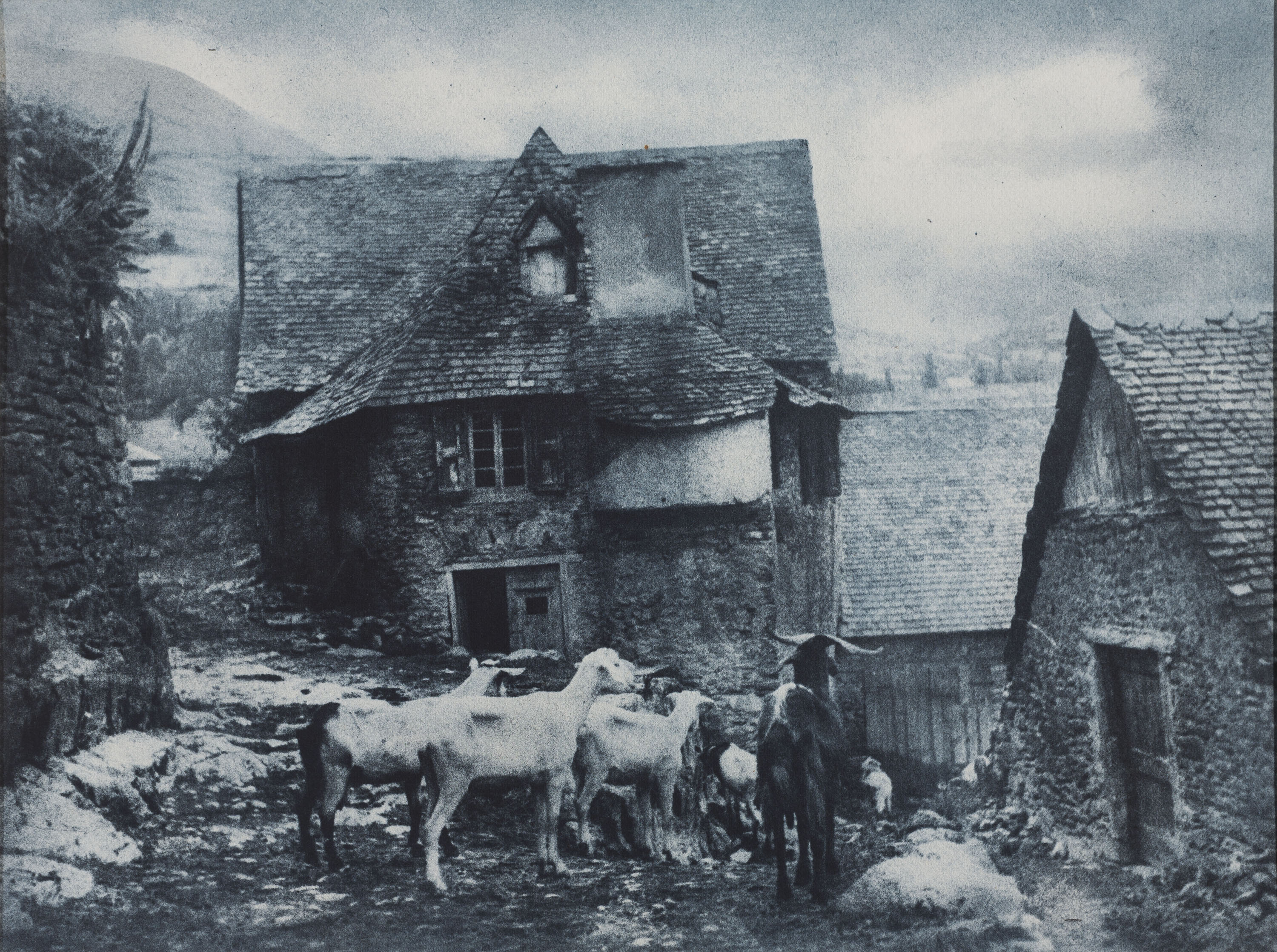 image for: Josep Maria Casals i Ariet - Carrer de poble amb ramat de cabres - Cap a 1930-1950