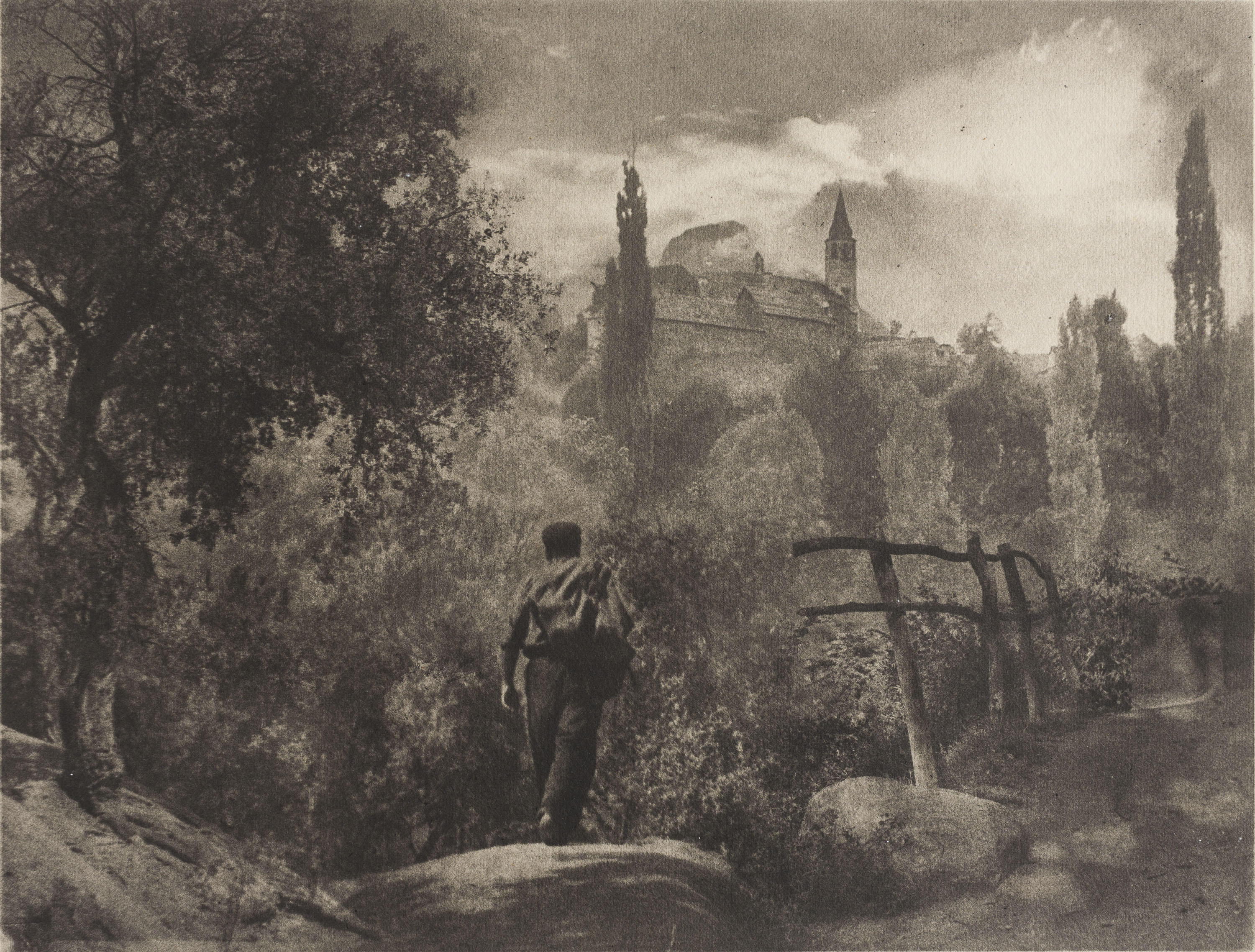 image for: Josep Maria Casals i Ariet - Paisatge amb home - Cap a 1930-1950