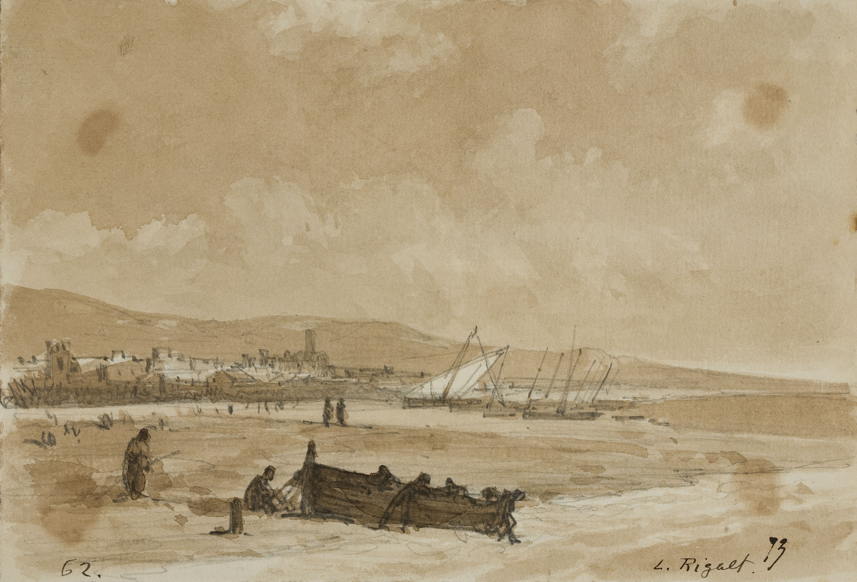 Lluís Rigalt - Marina - 1873 image for: Lluís Rigalt - Marina - 1873