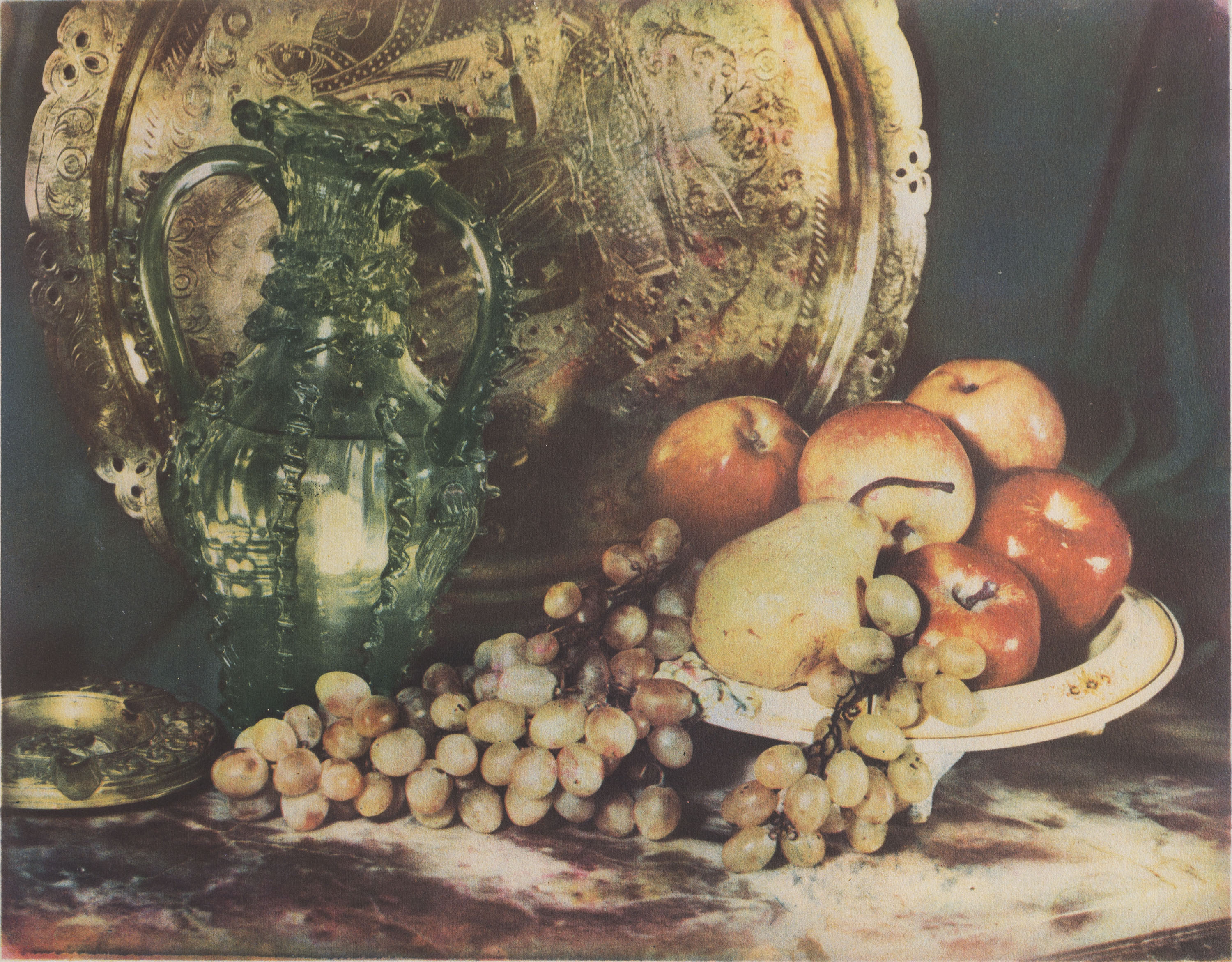 image for: Josep Maria Casals i Ariet - Natura morta amb safata, gerra de vidre i fruita - No datat