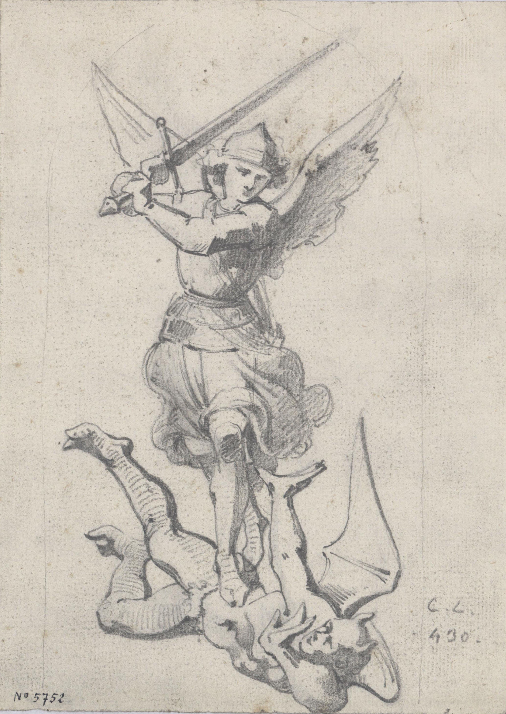 image for: Claudi Lorenzale - Sant Miquel Arcàngel (anvers) / Sant Miquel Arcàngel (revers) - Cap a 1850-1870