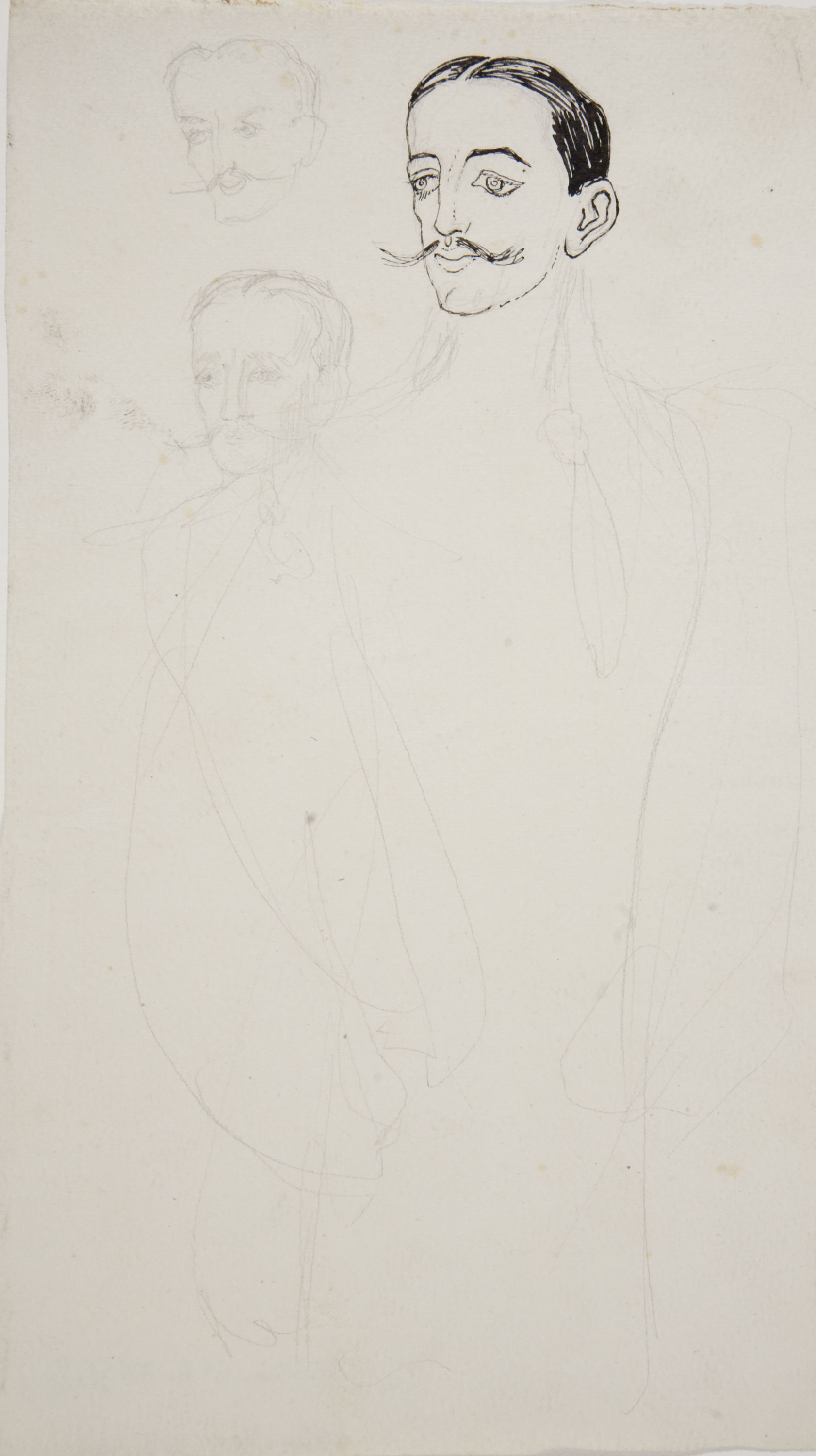 image for: Ismael Smith - Esbossos de retrat masculí - Cap a 1910-1914