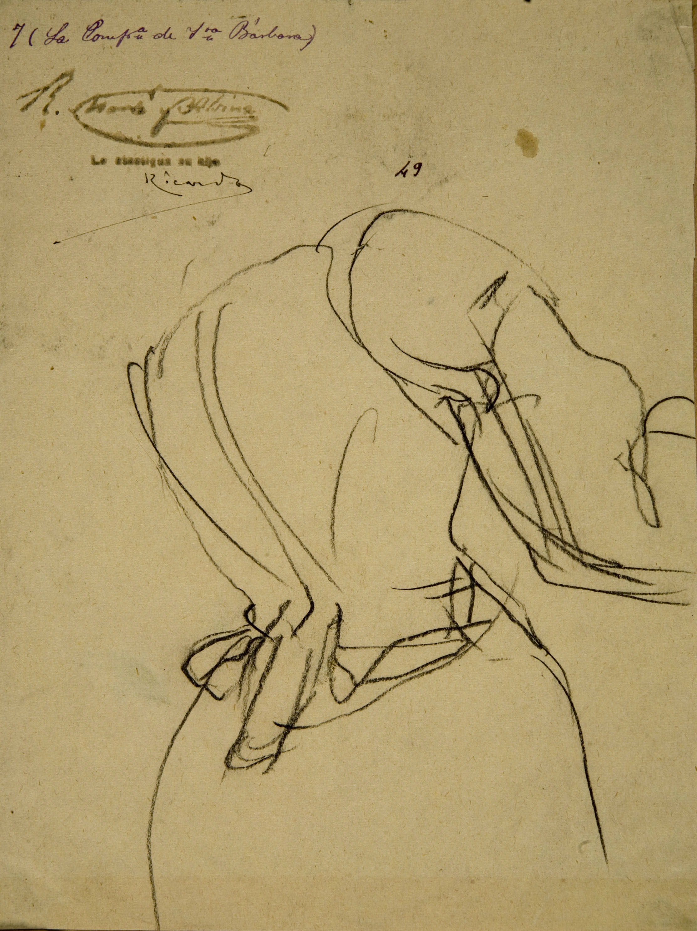 image for: Ramon Martí i Alsina - Estudi de vestit femení per al quadre 