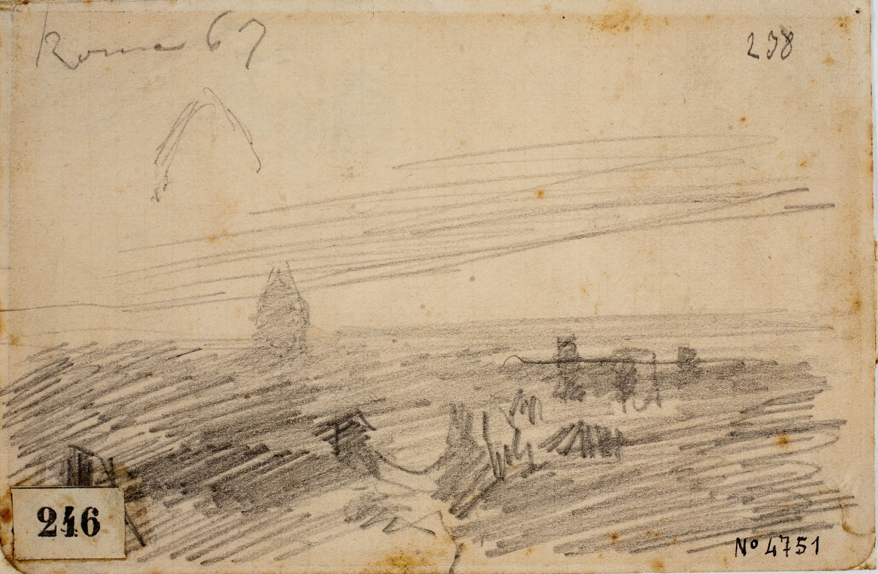 image for: Josep Lluís Pellicer - Apunt de paisatge romà - 1867