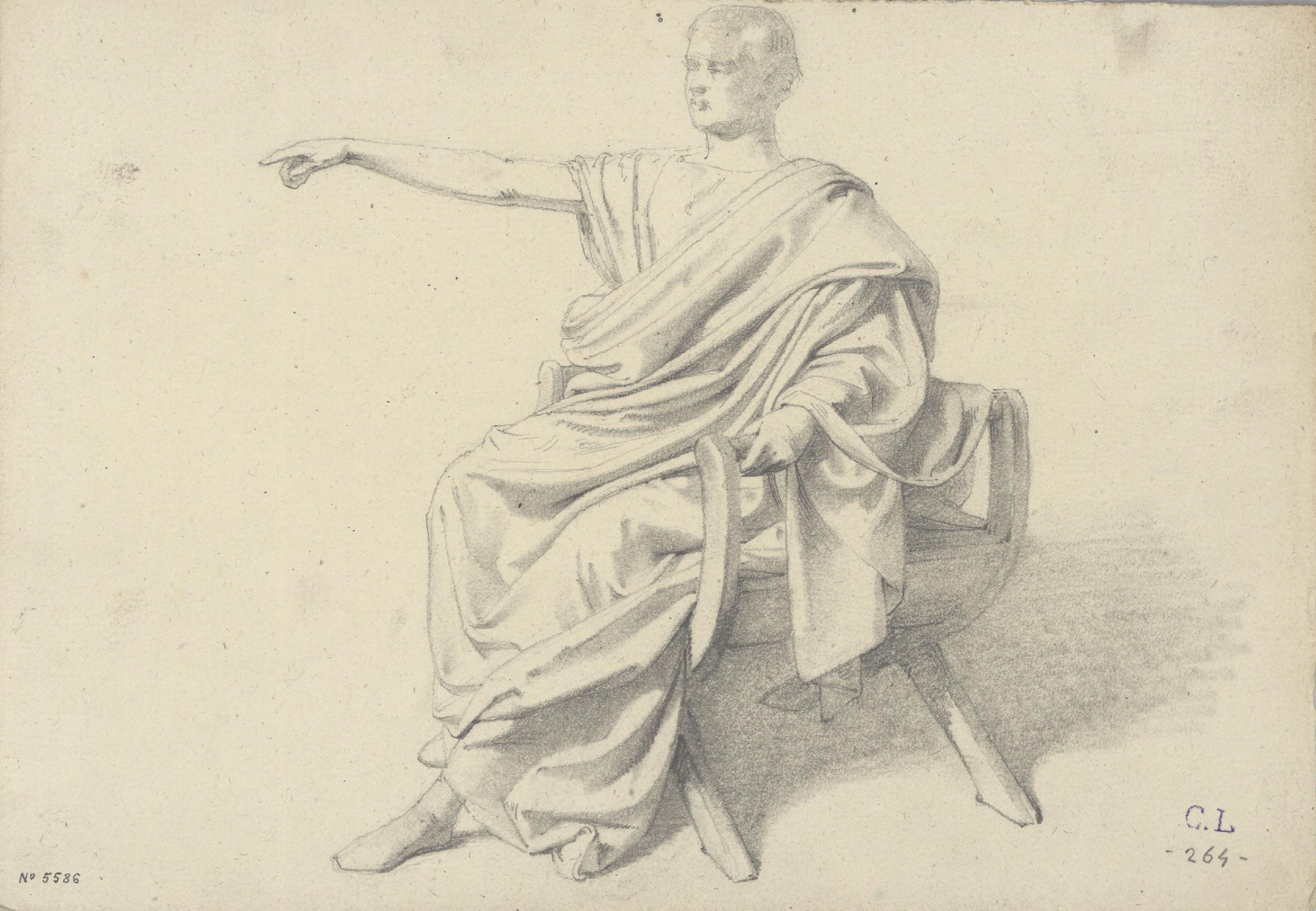 image for: Claudi Lorenzale - Patrici romà [?] - Cap a 1850-1870