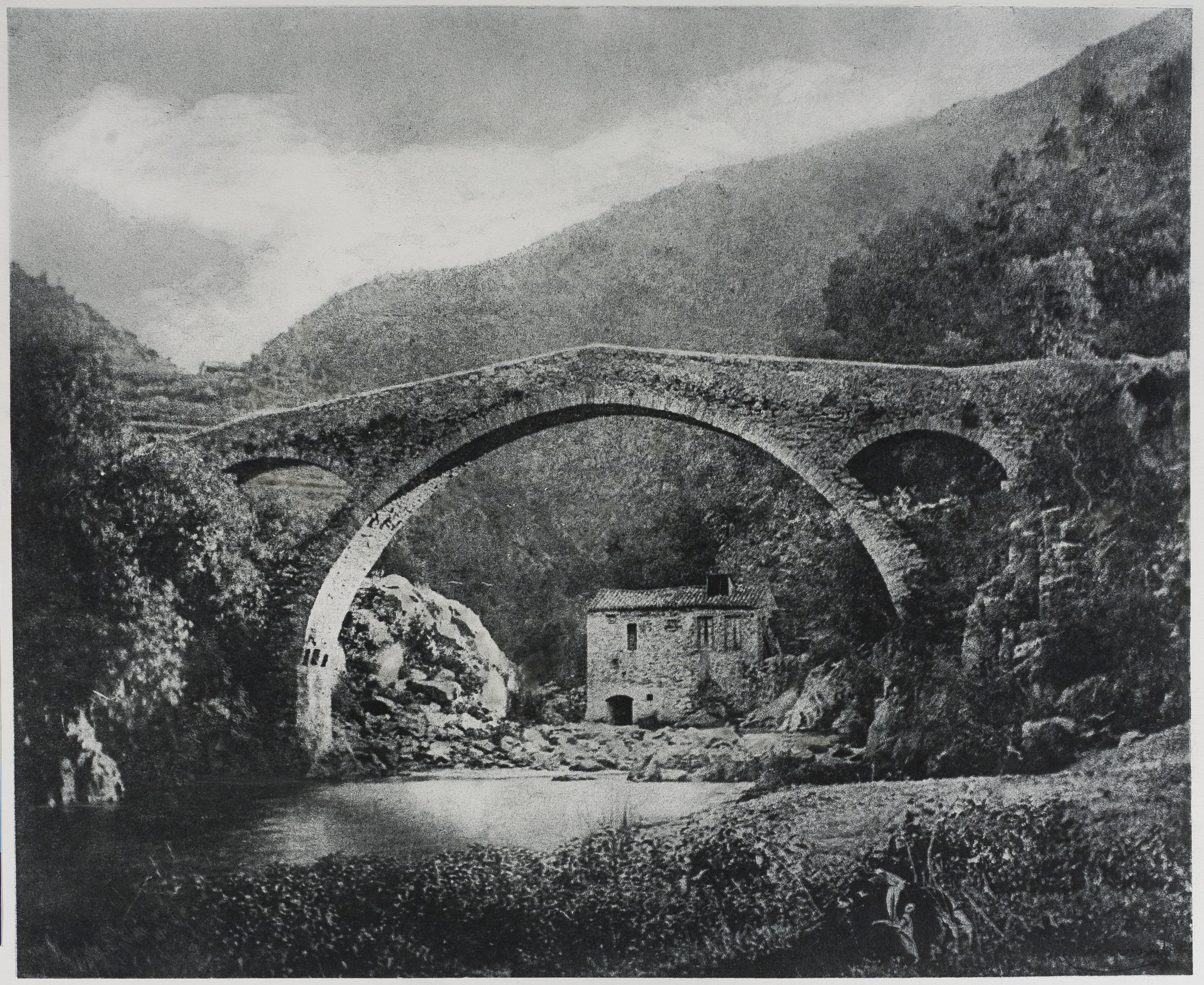 image for: Josep Maria Casals i Ariet - Paisatge amb pont - No datat