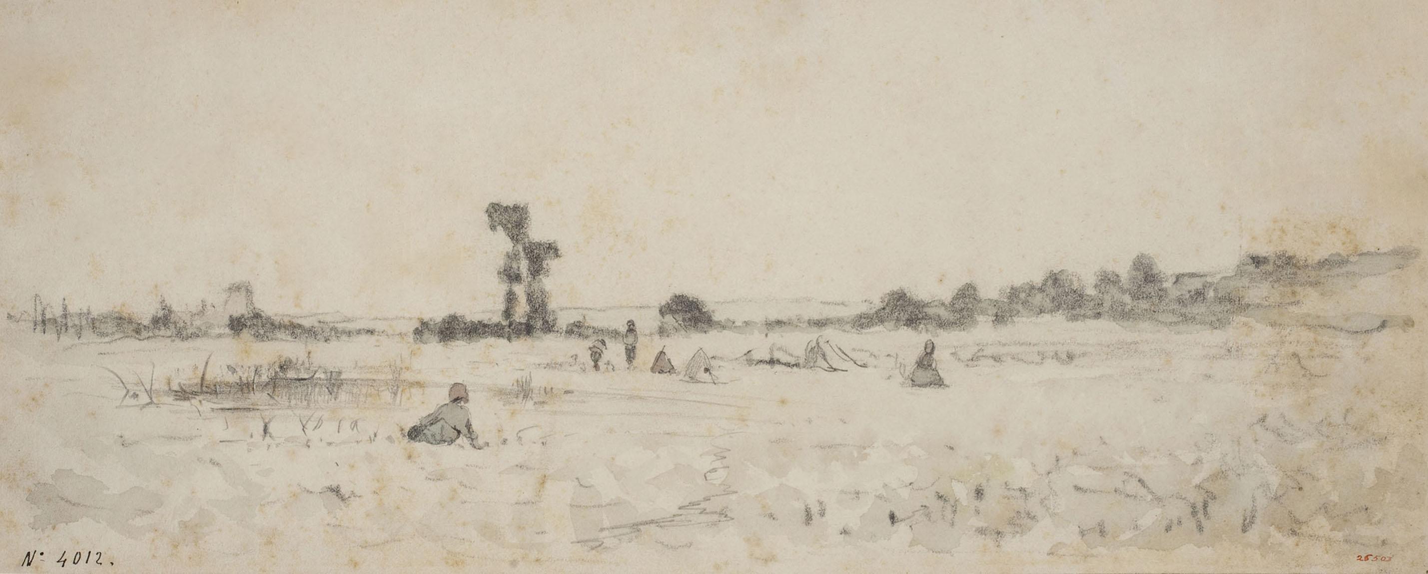 image for: Modest Urgell - Paisatge amb camperoles - Cap a 1864