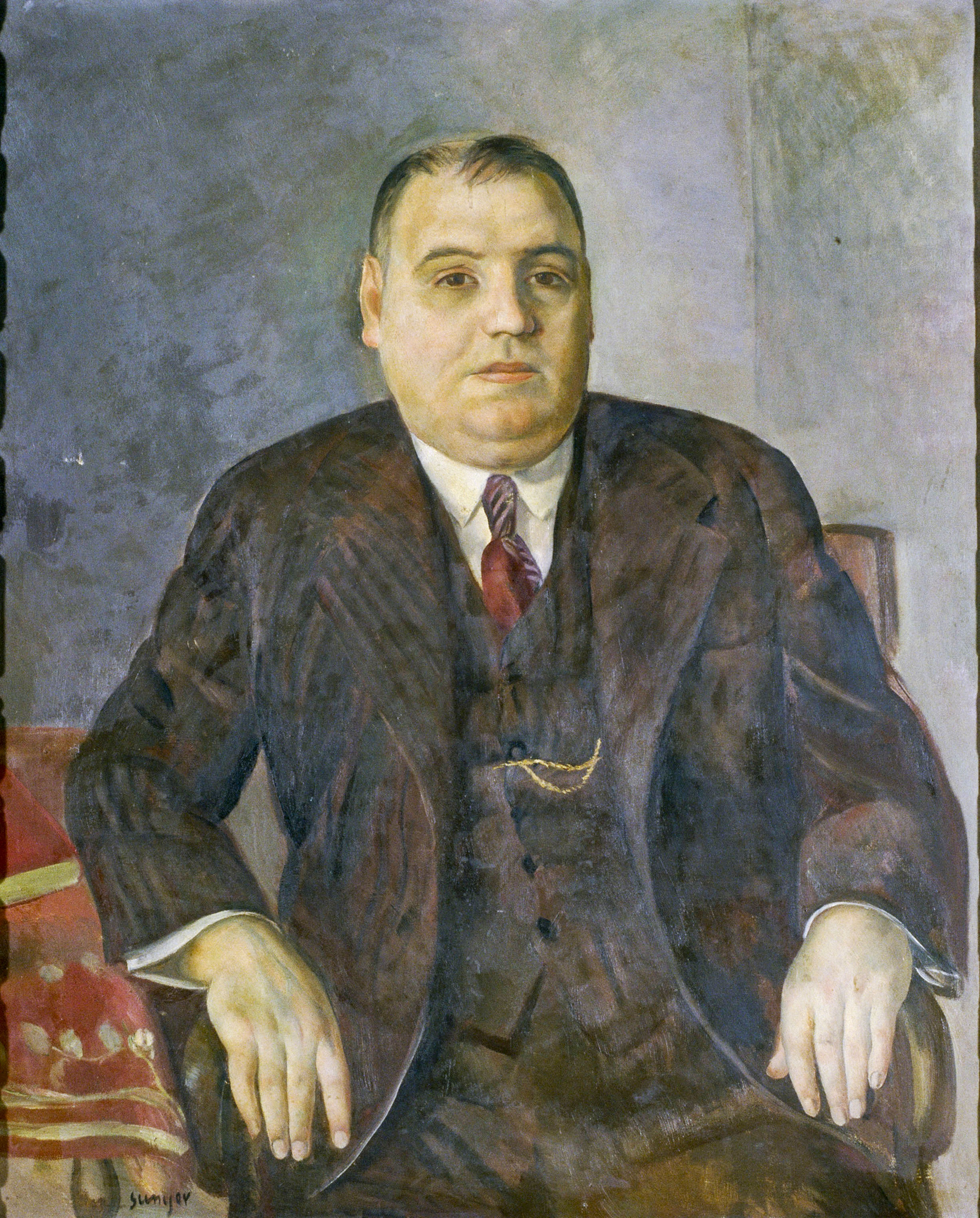 image for: Joaquim Sunyer - Retrat de Josep Cabré -  Cap a 1930
