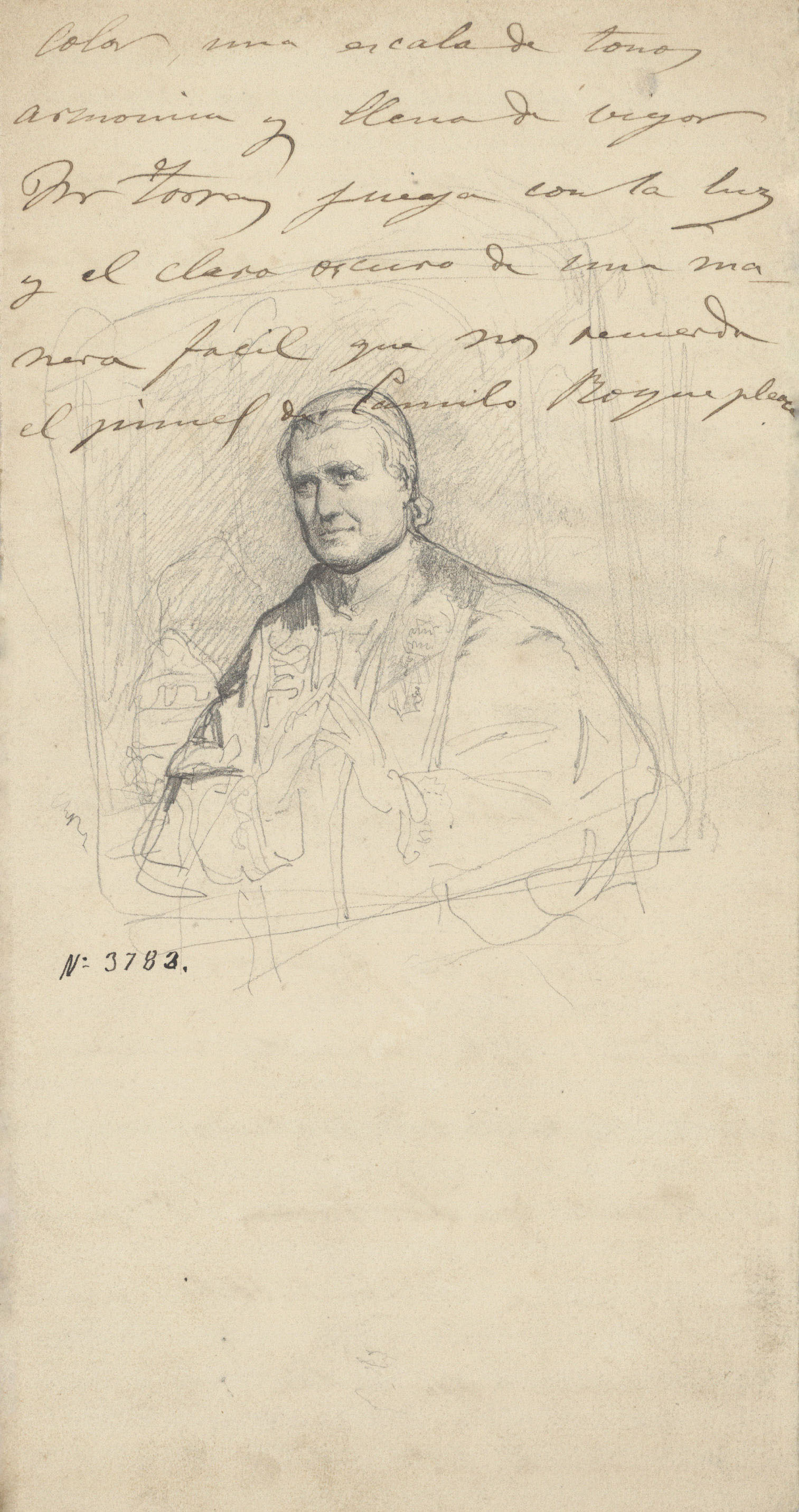 image for: Francesc Torras - Retrat del Papa Pius IX - Cap a 1862