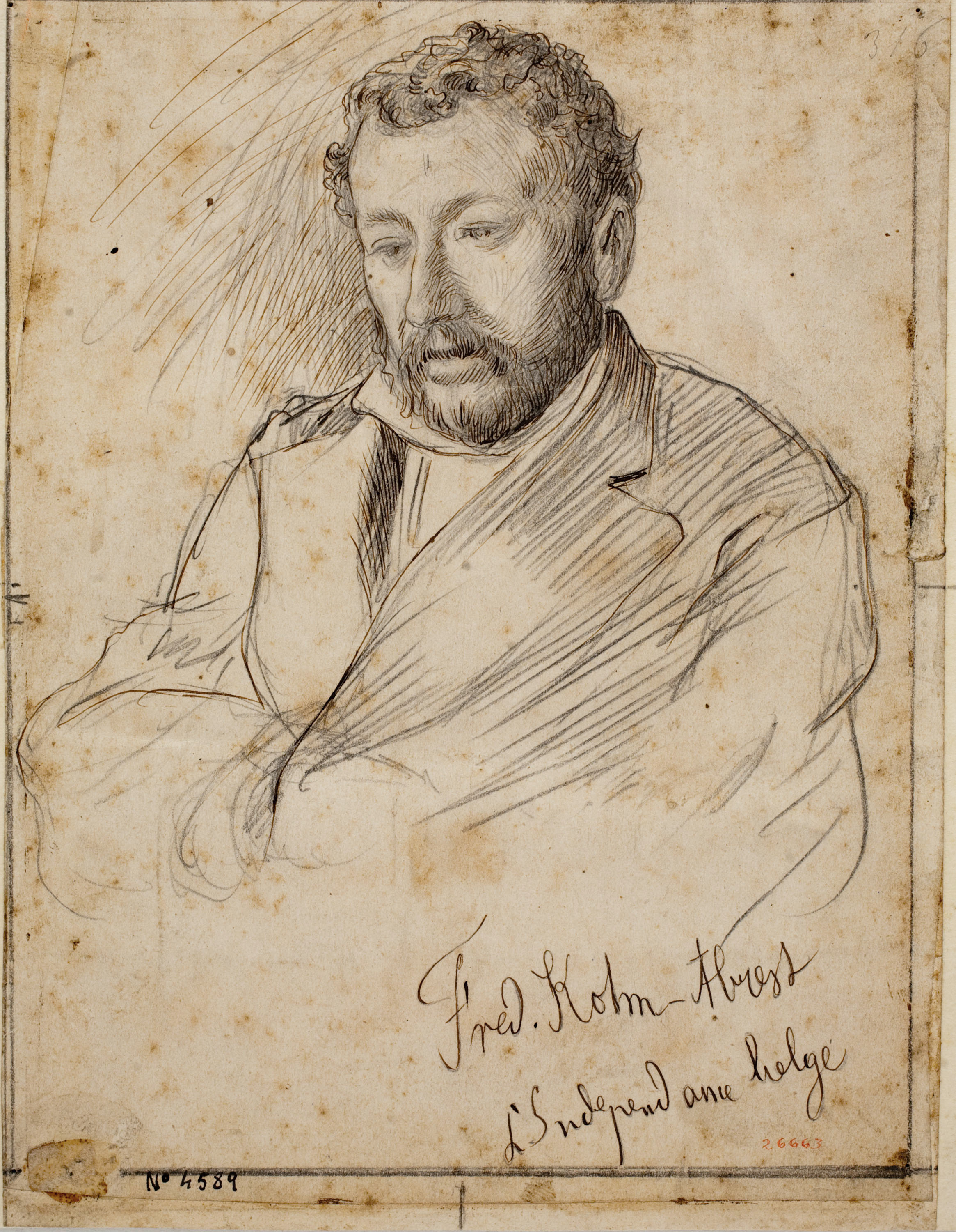 image for: Josep Lluís Pellicer - Retrat del corresponsal Fred Kohn-Abrest - 1877