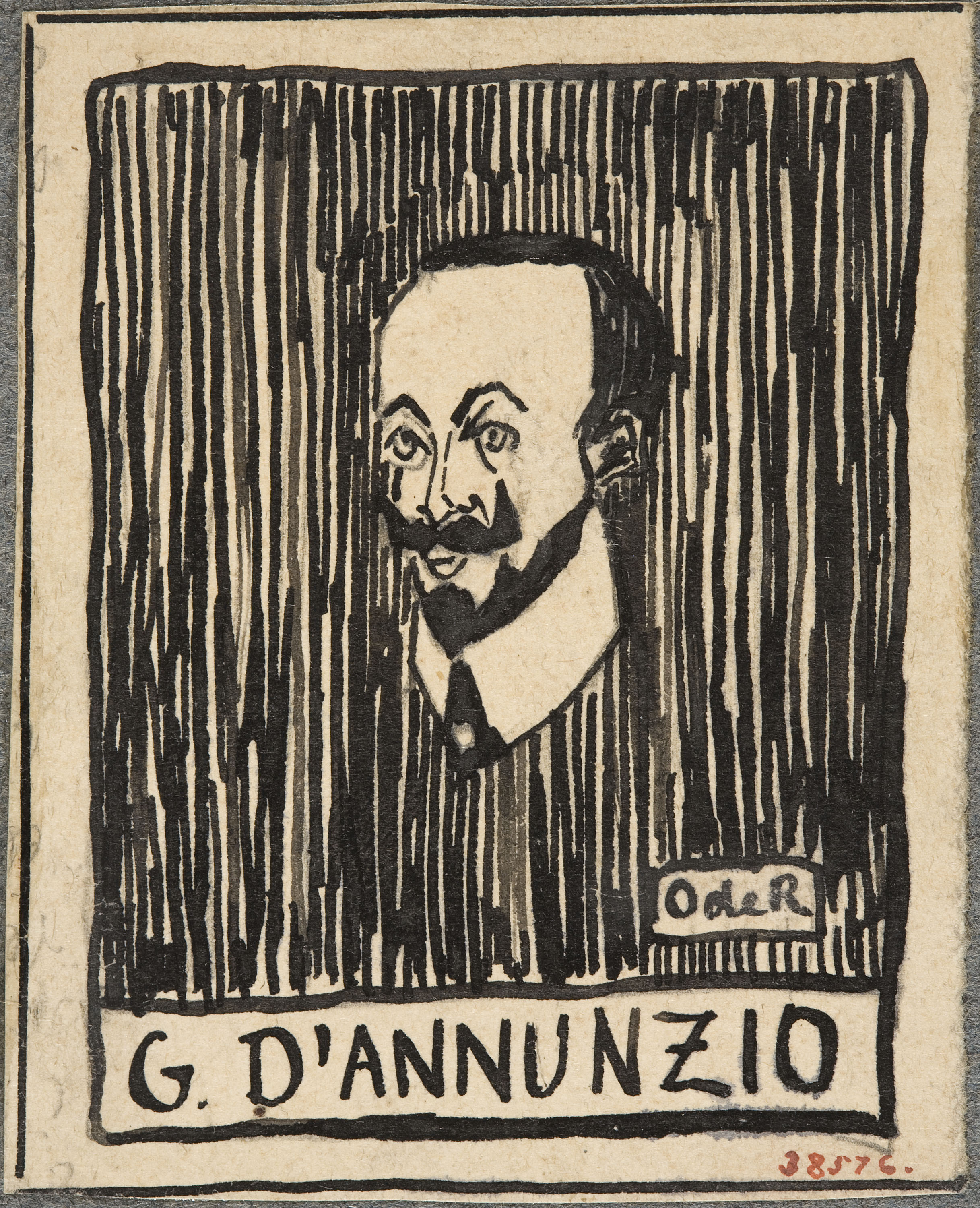 image for: Eugeni d'Ors - Retrat de Gabriele d'Annunzio - Cap a 1910-1920