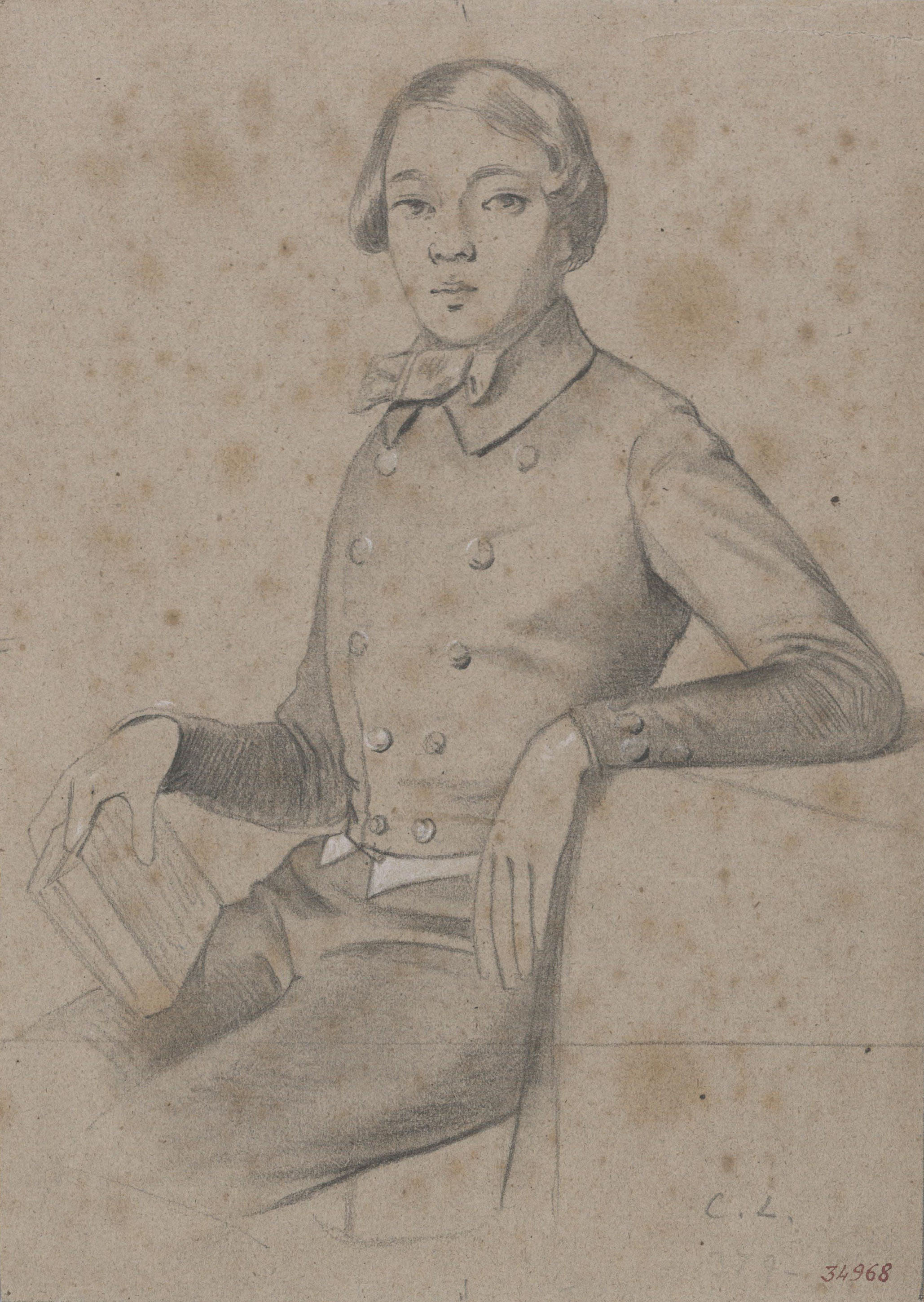 image for: Claudi Lorenzale - Retrat de noi - Cap a 1840-1860
