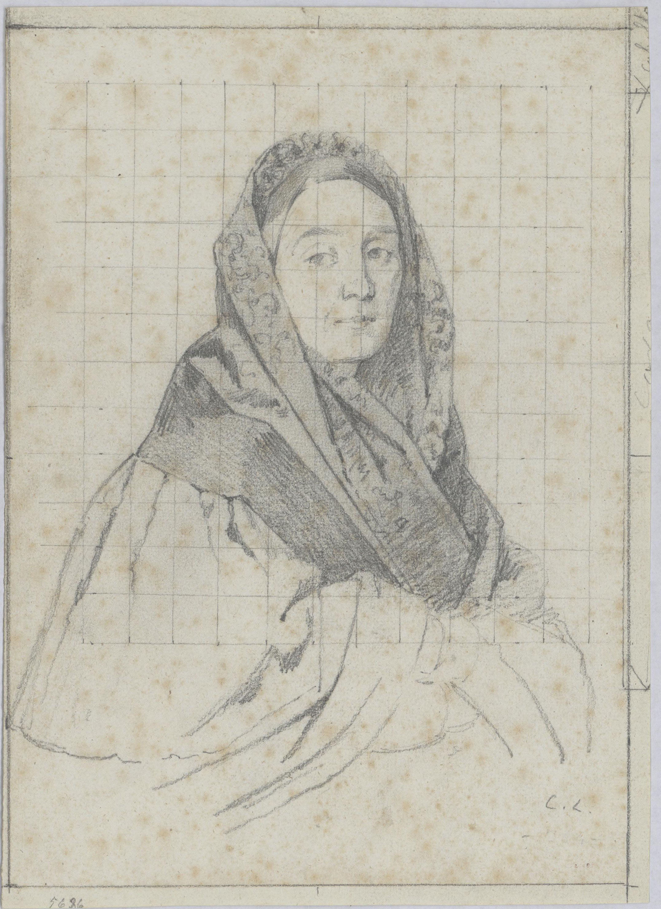 Claudi Lorenzale - Retrat de dona - Cap a 1860-1880 image for: Claudi Lorenzale - Retrat de dona - Cap a 1860-1880