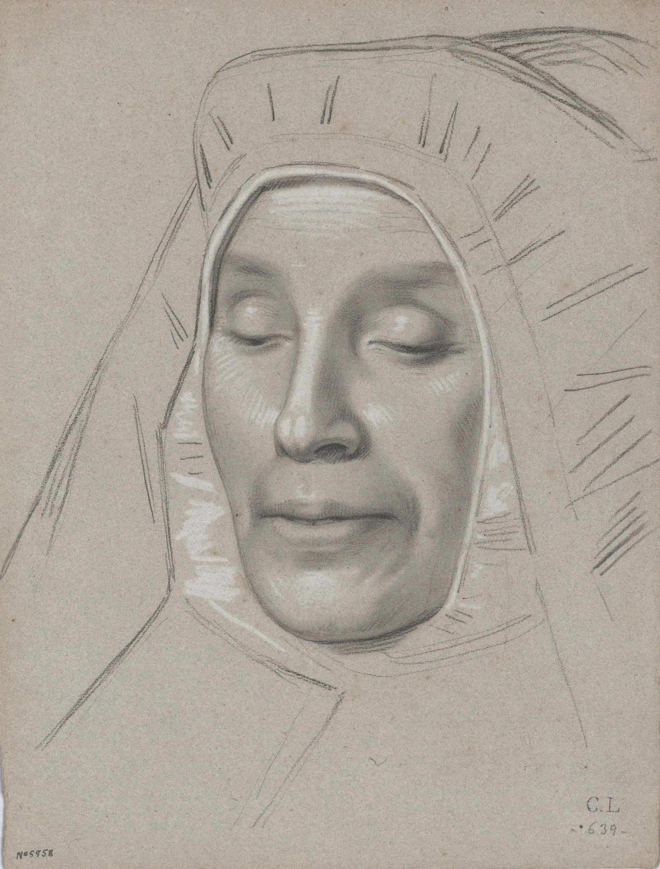 image for: Claudi Lorenzale - Retrat de monja - Cap a 1850-1870