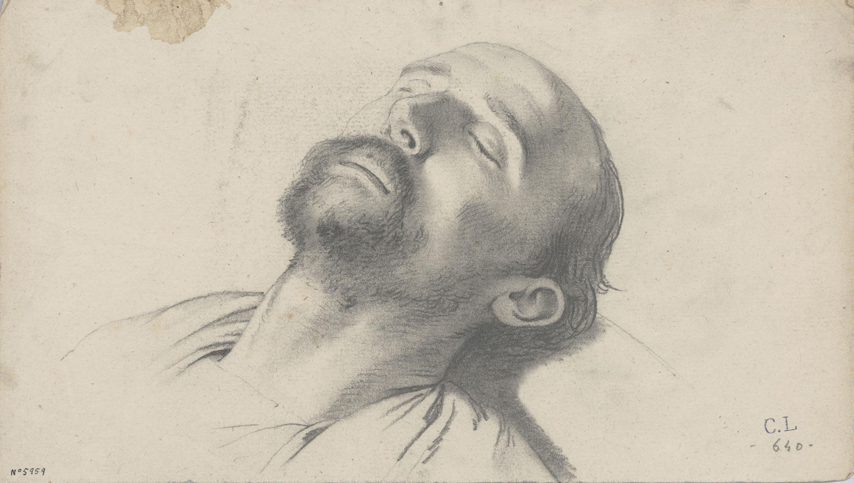 image for: Claudi Lorenzale - Retrat d'home mort - Cap a 1850-1870