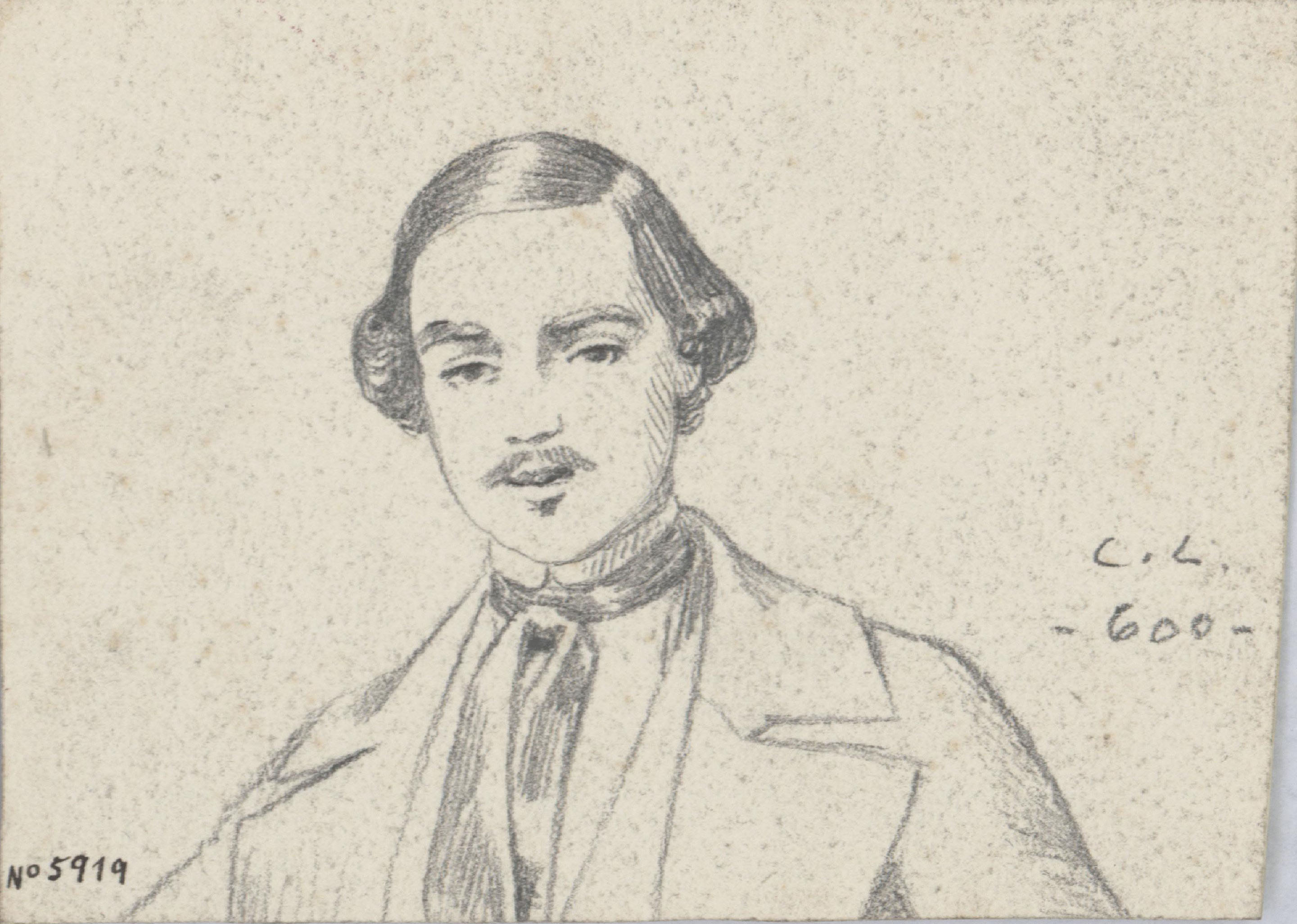 image for: Claudi Lorenzale - Retrat de jove - Cap a 1840-1860