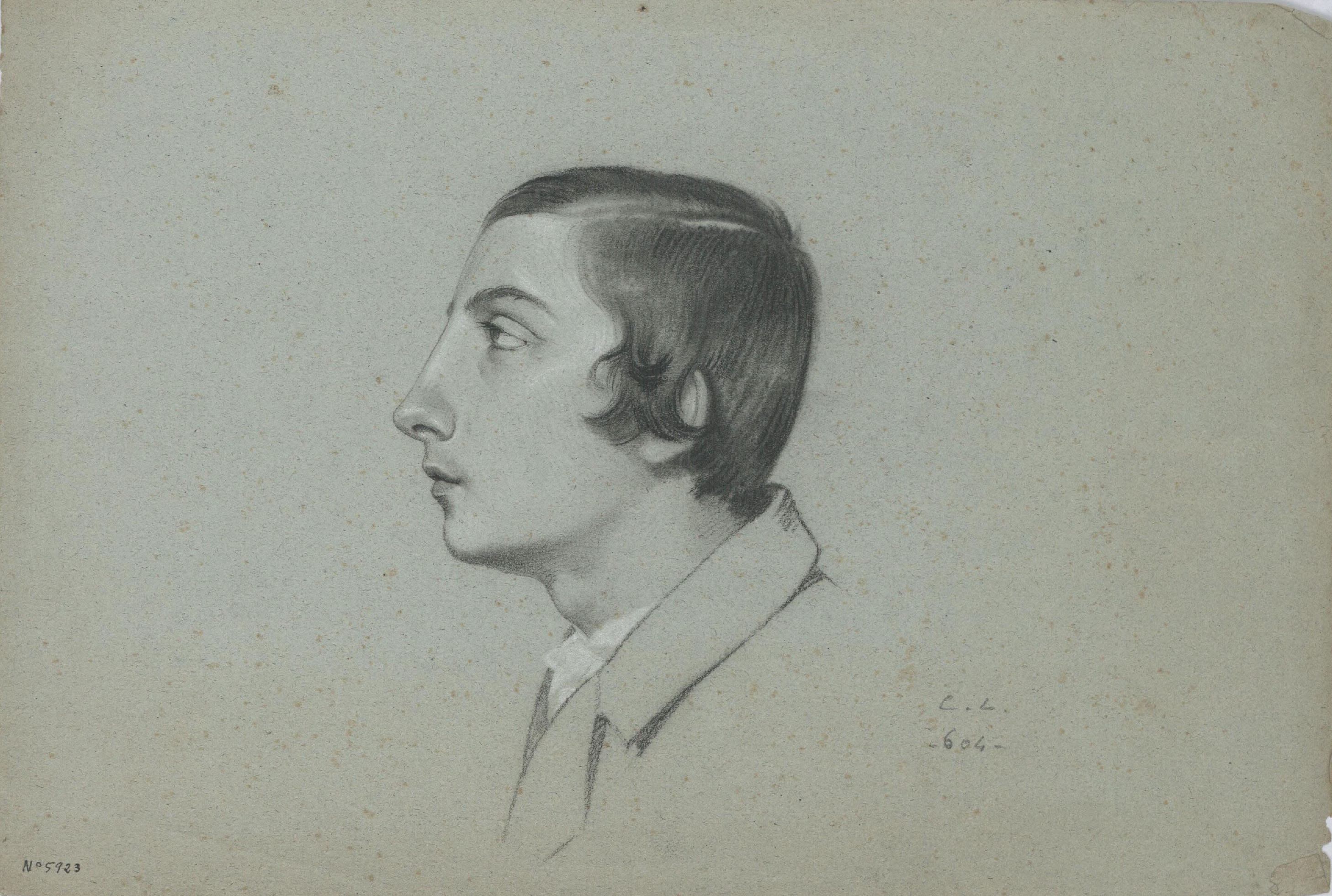 image for: Claudi Lorenzale - Retrat de jove - Cap a 1840-1860