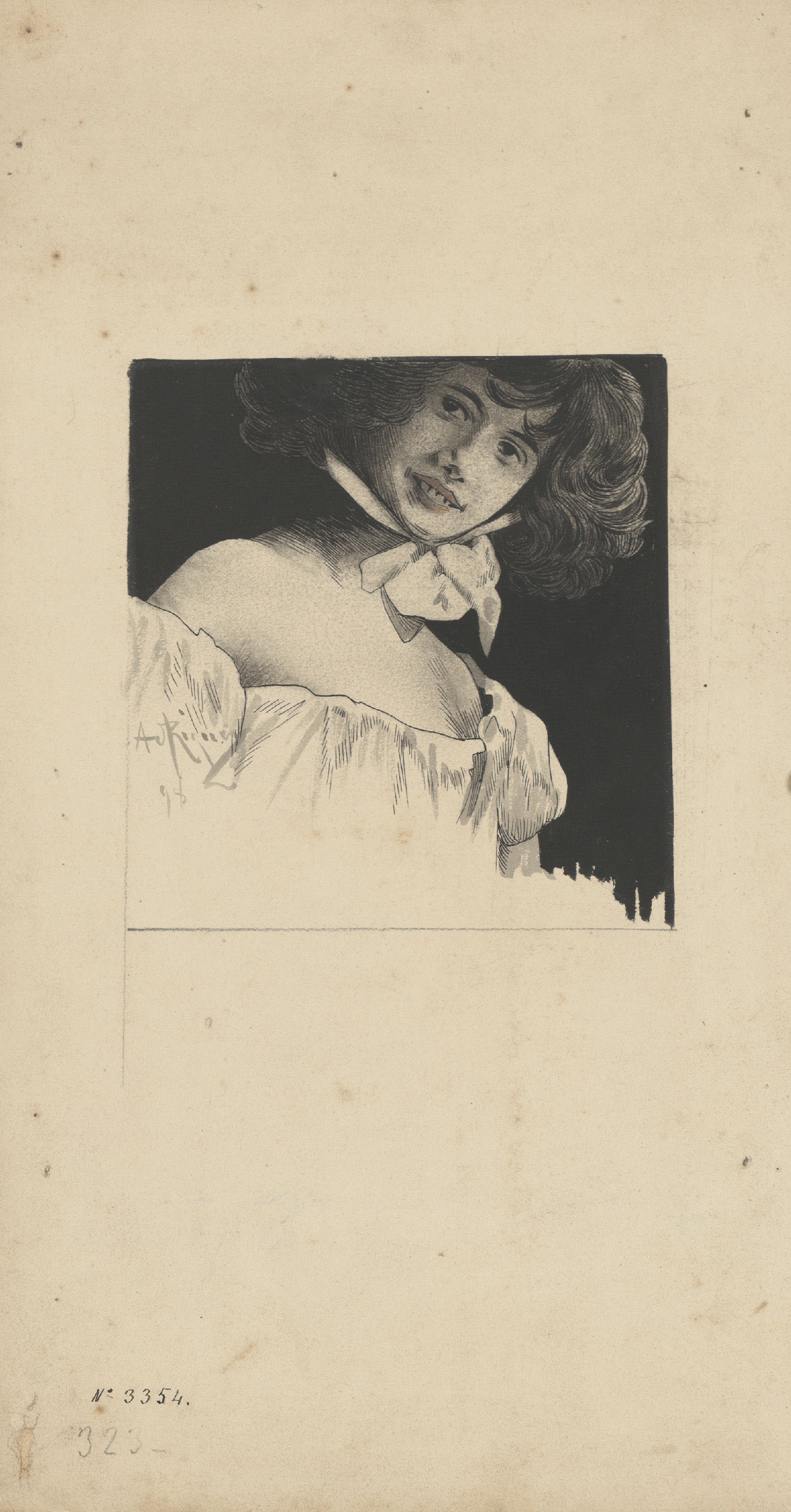 image for: Alexandre de Riquer - Retrat de noia jove - 1898