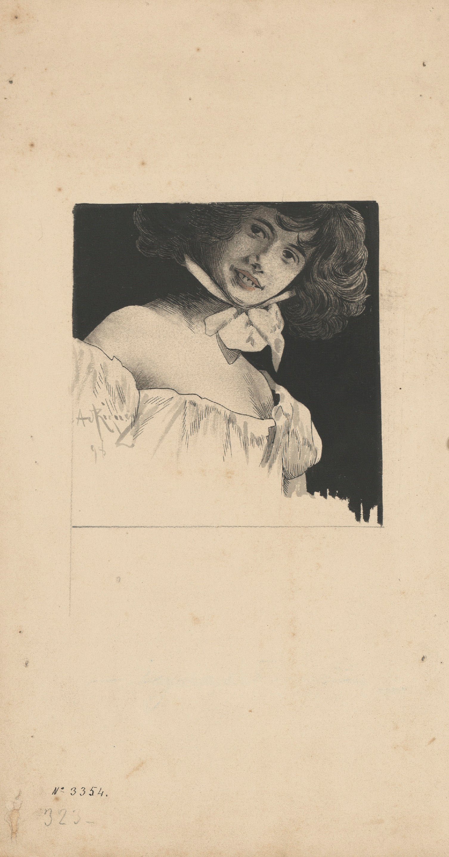 image for: Alexandre de Riquer - Retrat de noia jove - 1898