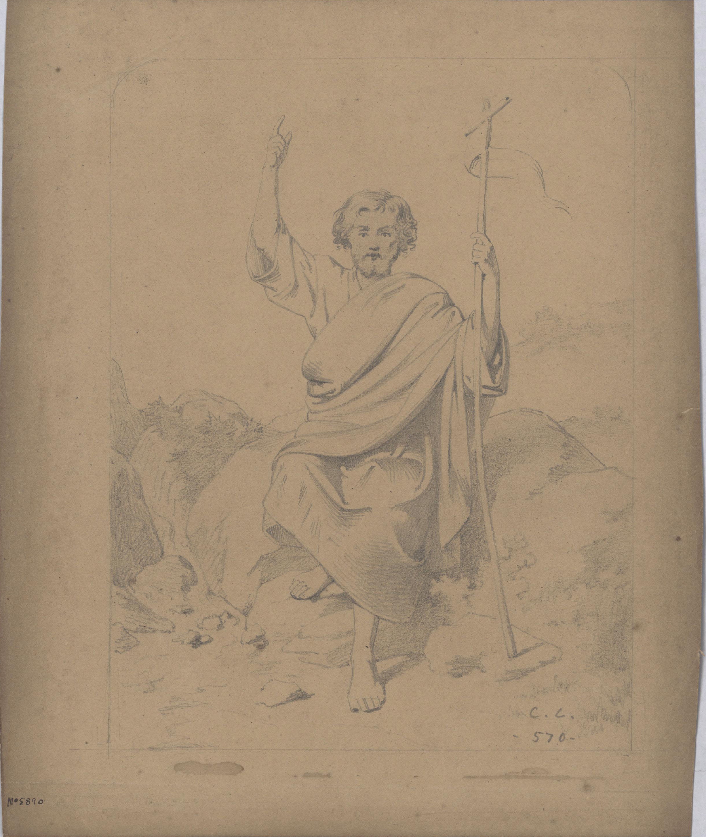 image for: Claudi Lorenzale - Sant Joan Baptista - Cap a 1850-1870