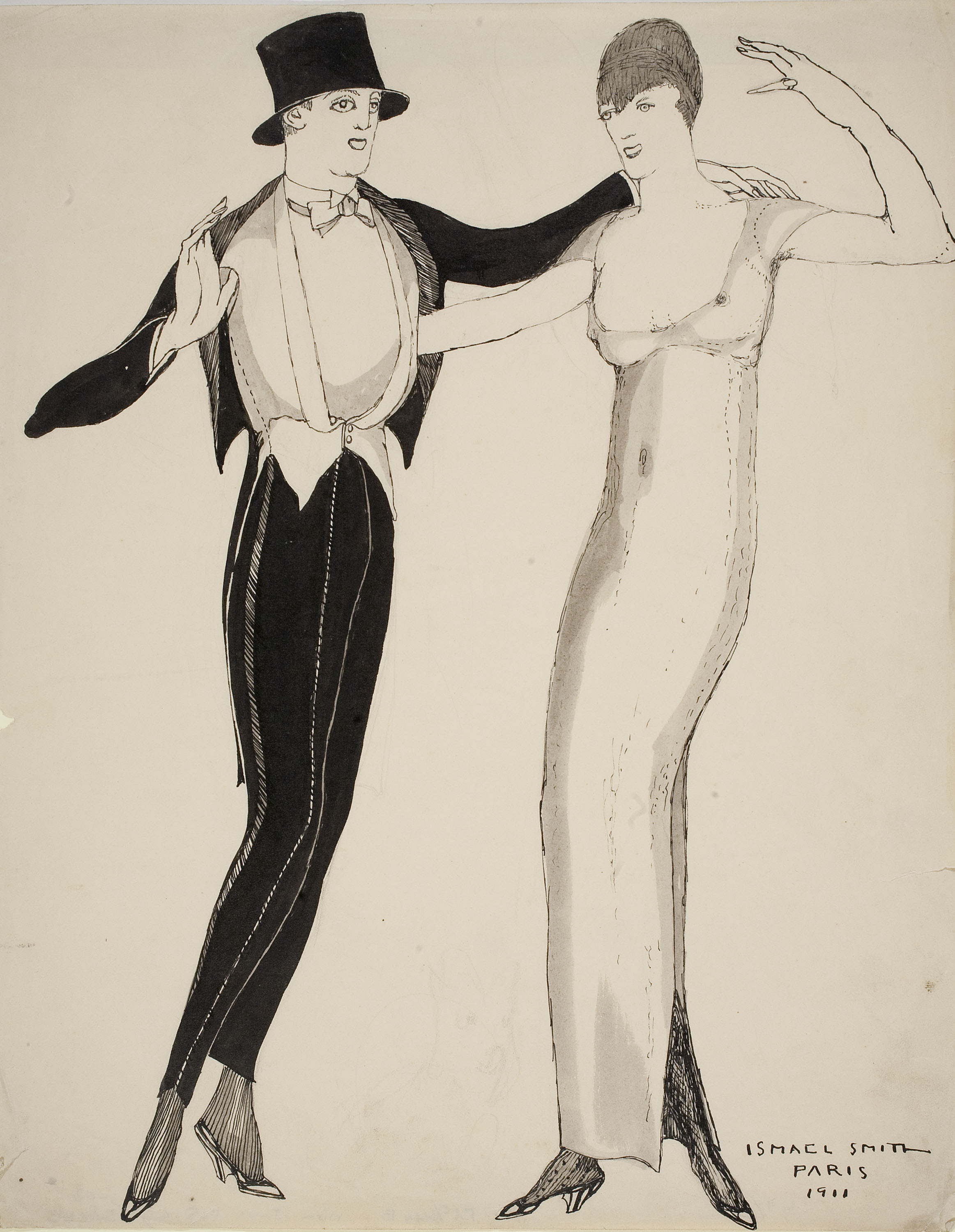image for: Ismael Smith - Parella elegant. Il·lustració satírica - 1911