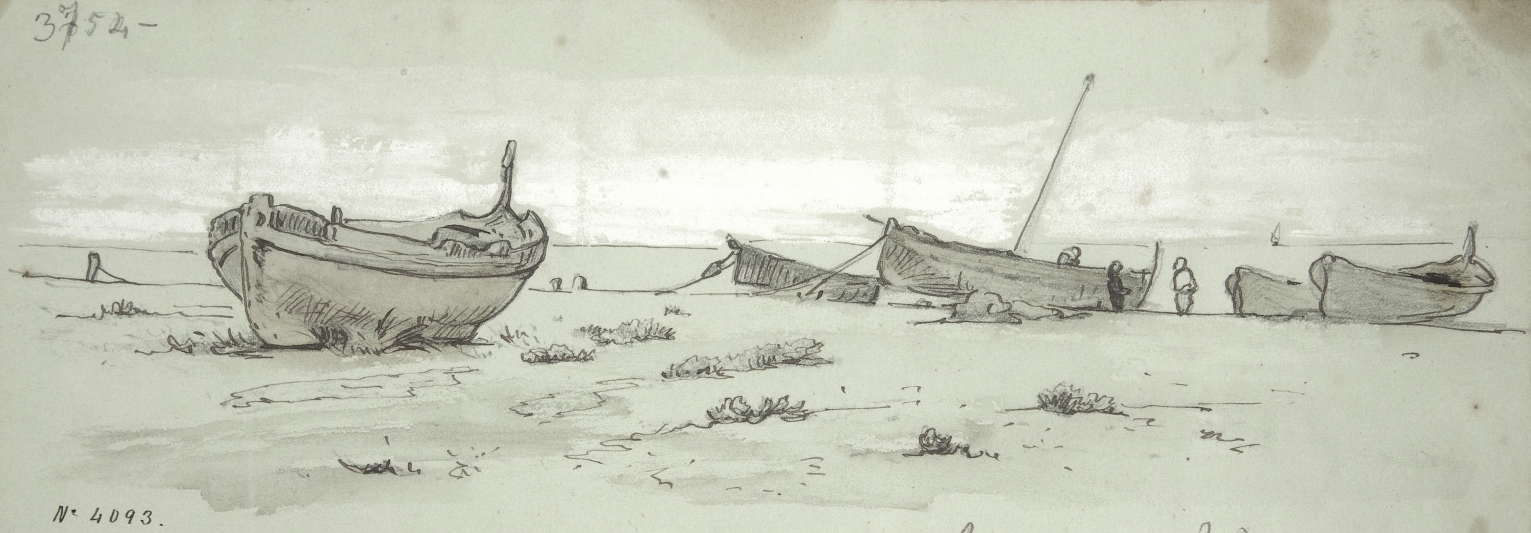 image for: Modest Urgell - Barques a la platja - Cap a 1880