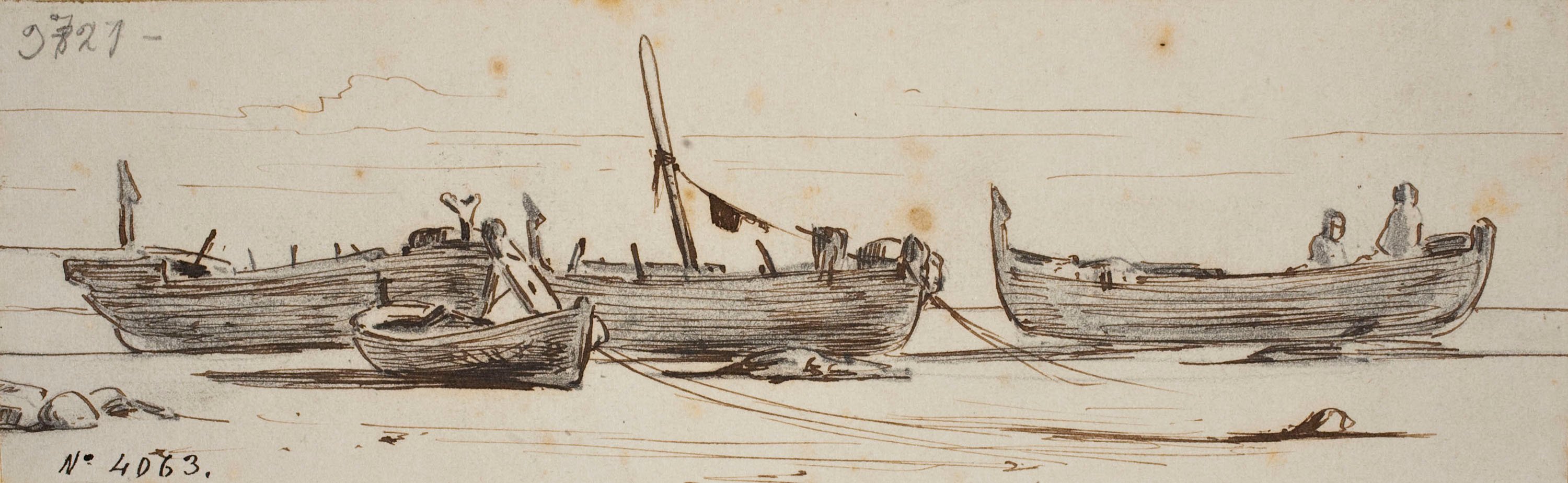 image for: Modest Urgell - Barques a la platja - Cap a 1864