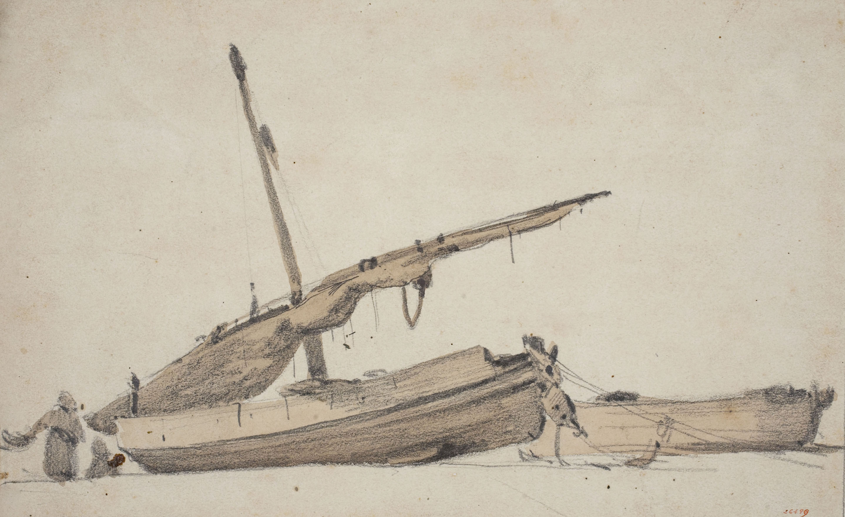 image for: Modest Urgell - Barques a la platja - Cap a 1864-1880