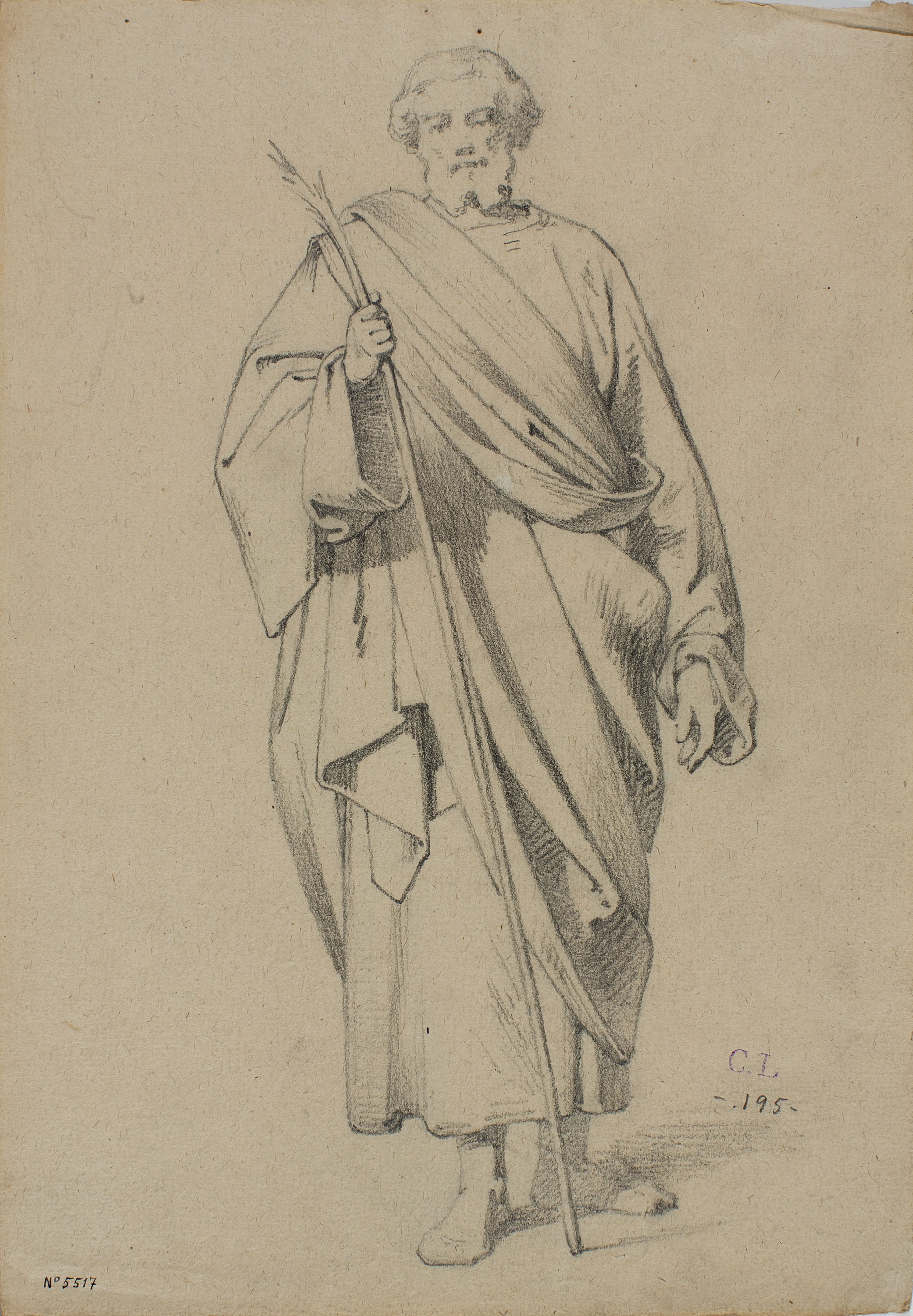 image for: Claudi Lorenzale - Sant [?] (anvers) / Sant [?] (revers) - Cap a 1850-1870