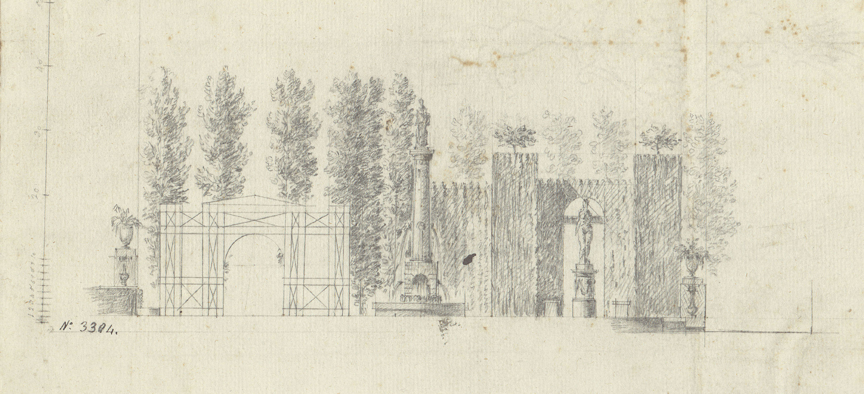 image for: Pau Rigalt - Projecte de jardí amb font - Cap a 1820-1830