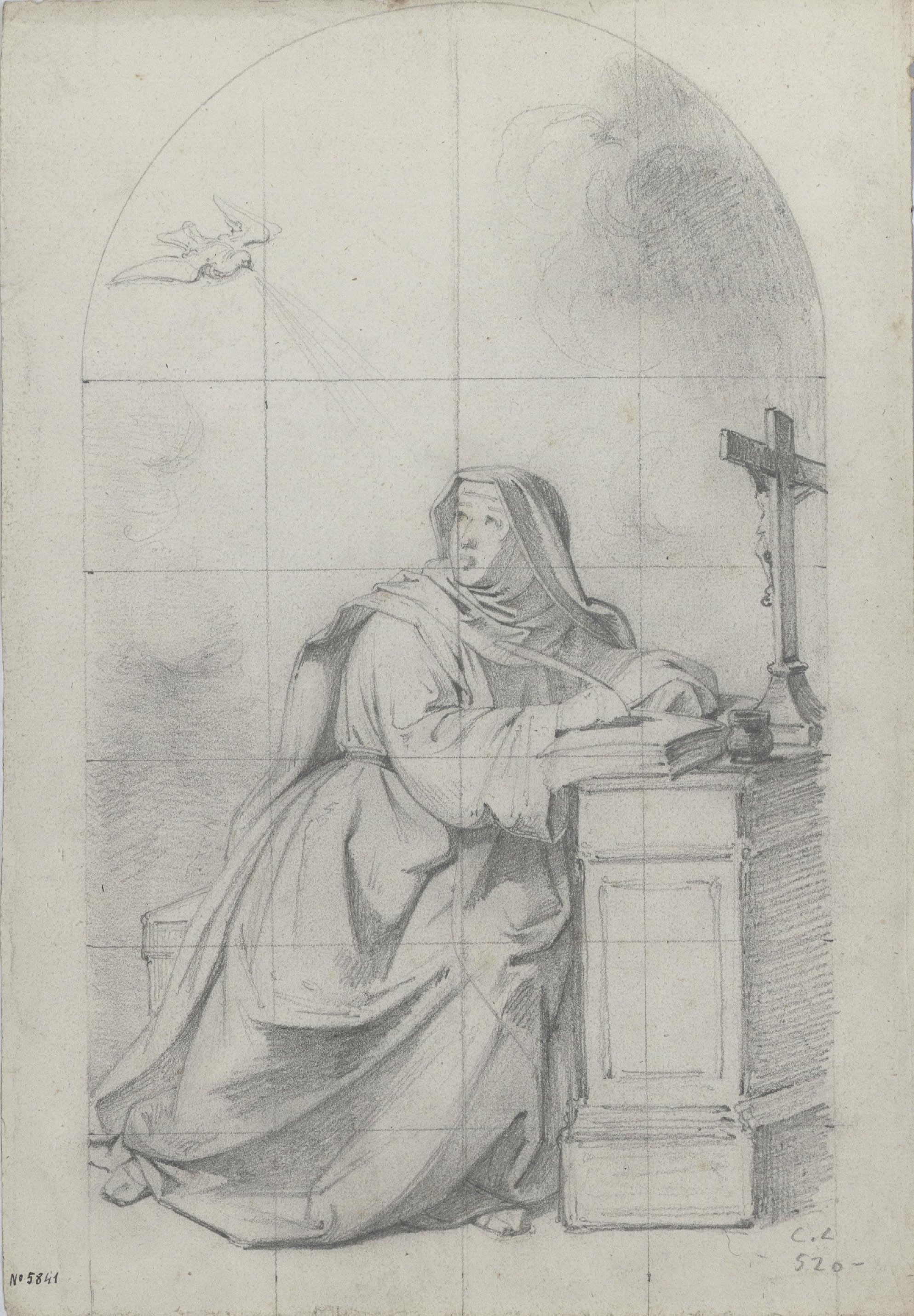 image for: Claudi Lorenzale - Santa Teresa de Jesús - Cap a 1850-1870