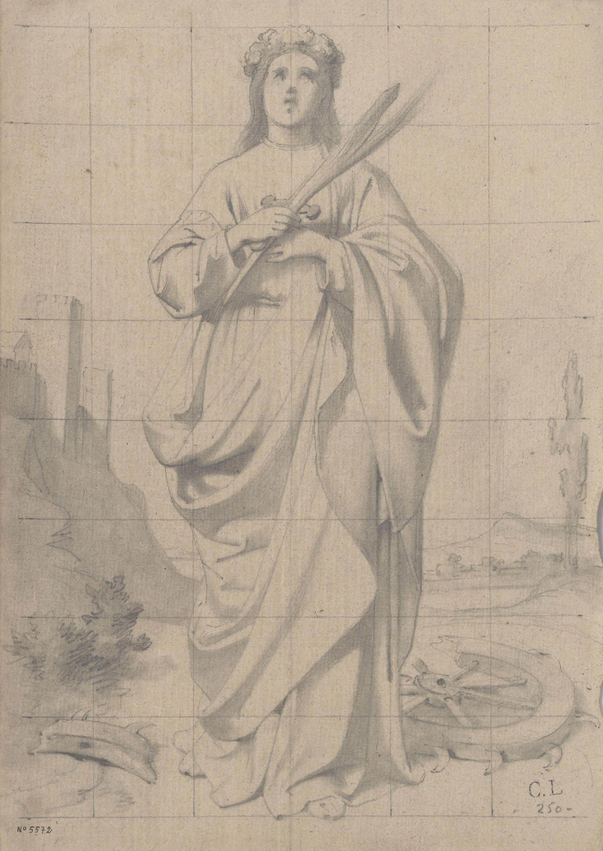 Claudi Lorenzale - Santa Caterina d'Alexandria - Cap a 1850-1870 image for: Claudi Lorenzale - Santa Caterina d'Alexandria - Cap a 1850-1870