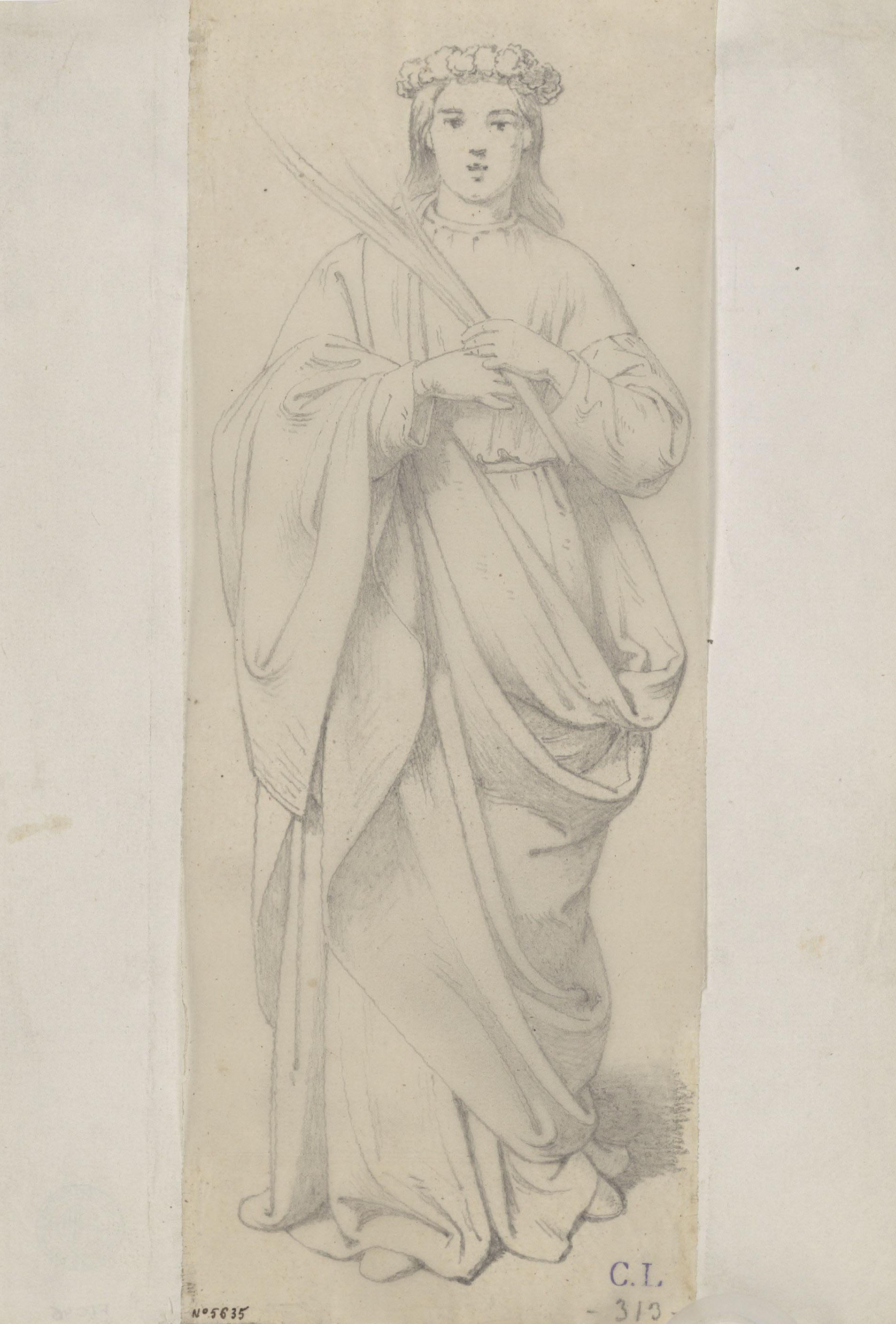 Claudi Lorenzale - Santa Rosalia - Cap a 1850-1870 image for: Claudi Lorenzale - Santa Rosalia - Cap a 1850-1870