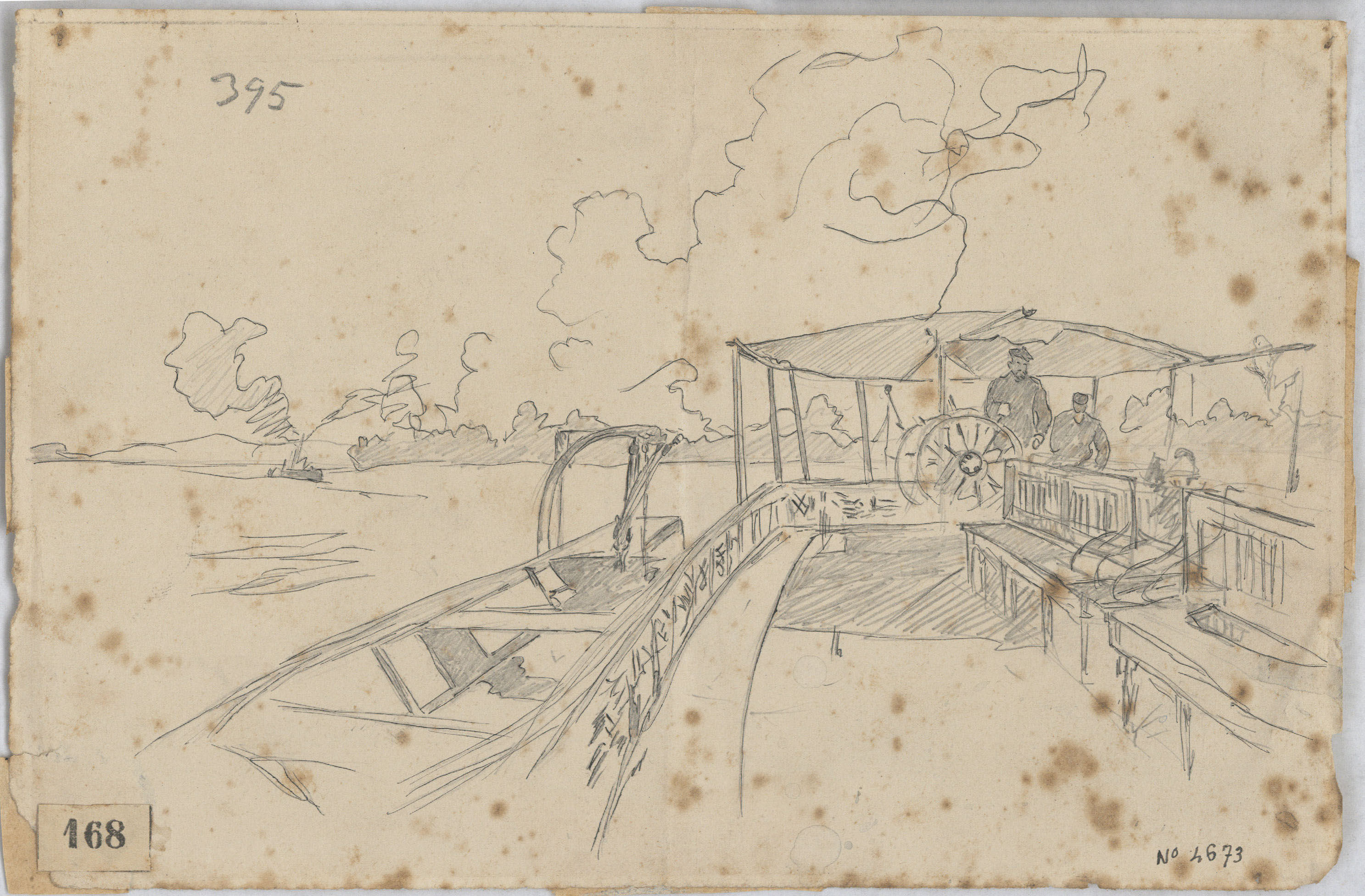 image for: Josep Lluís Pellicer - Coberta d'un vaixell amb passatgers - 1877