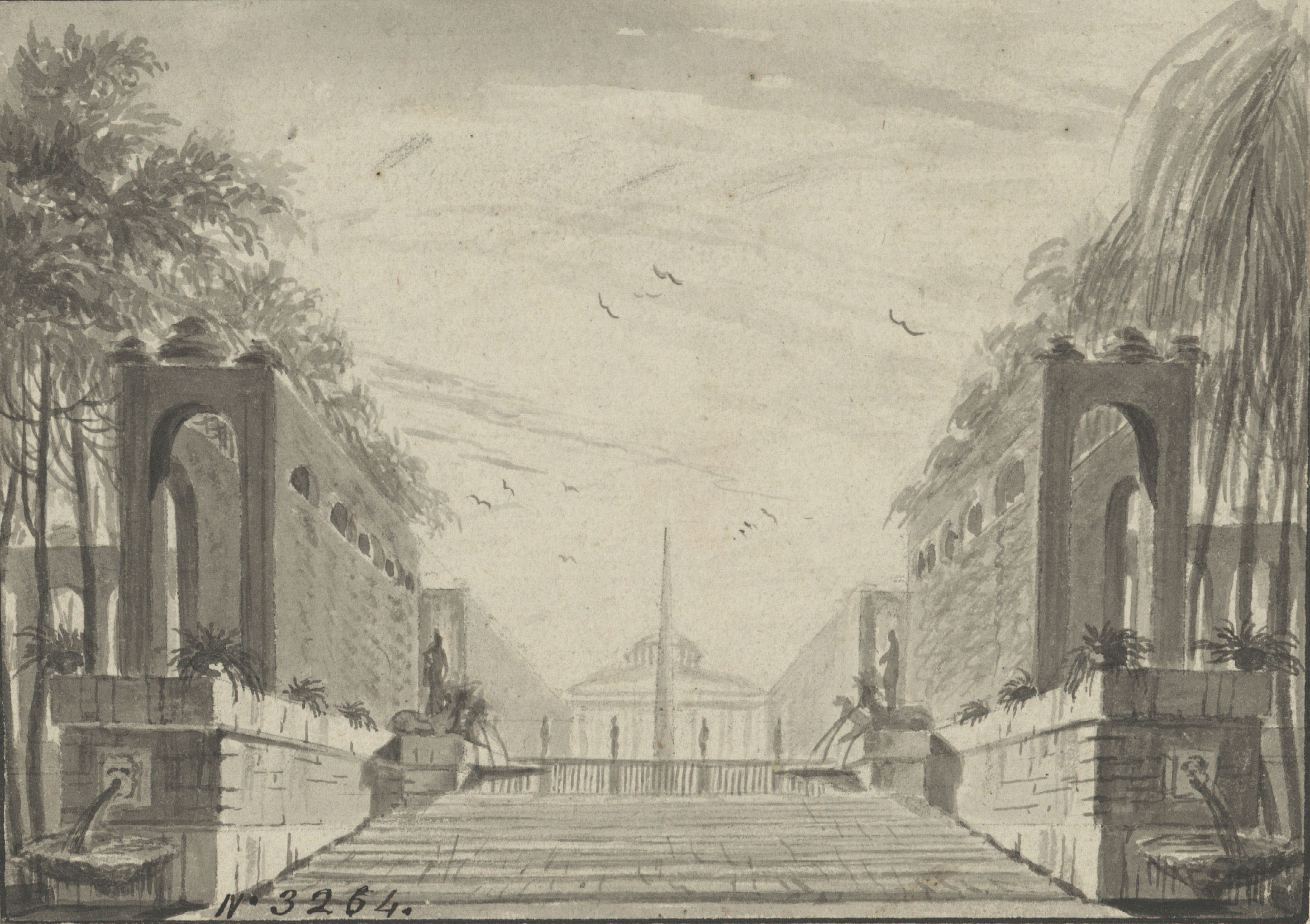 image for: Pau Rigalt - Jardí monumental (escenografia) - Cap a 1820-1830