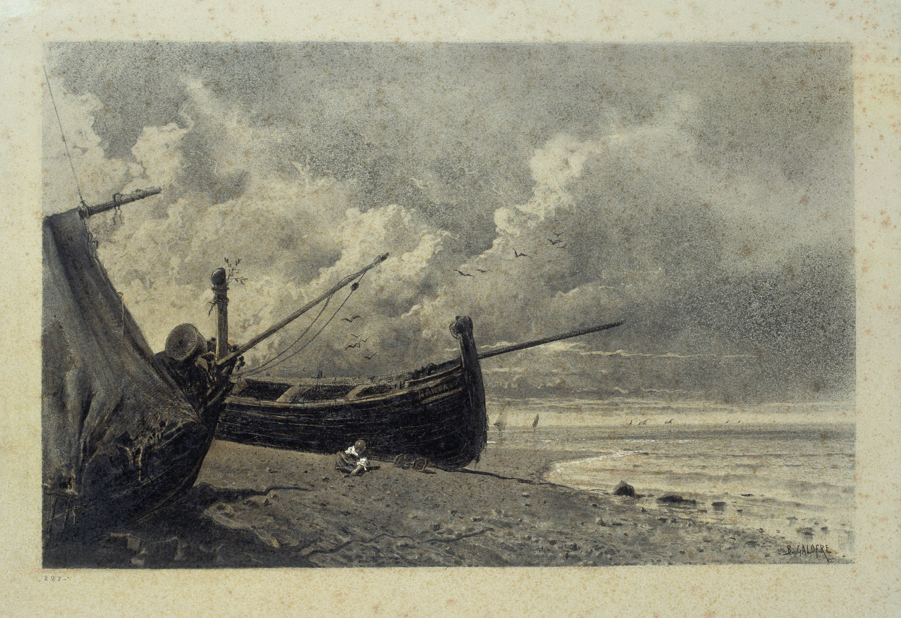 image for: Baldomer Galofre - A la platja - Cap a 1880-1886
