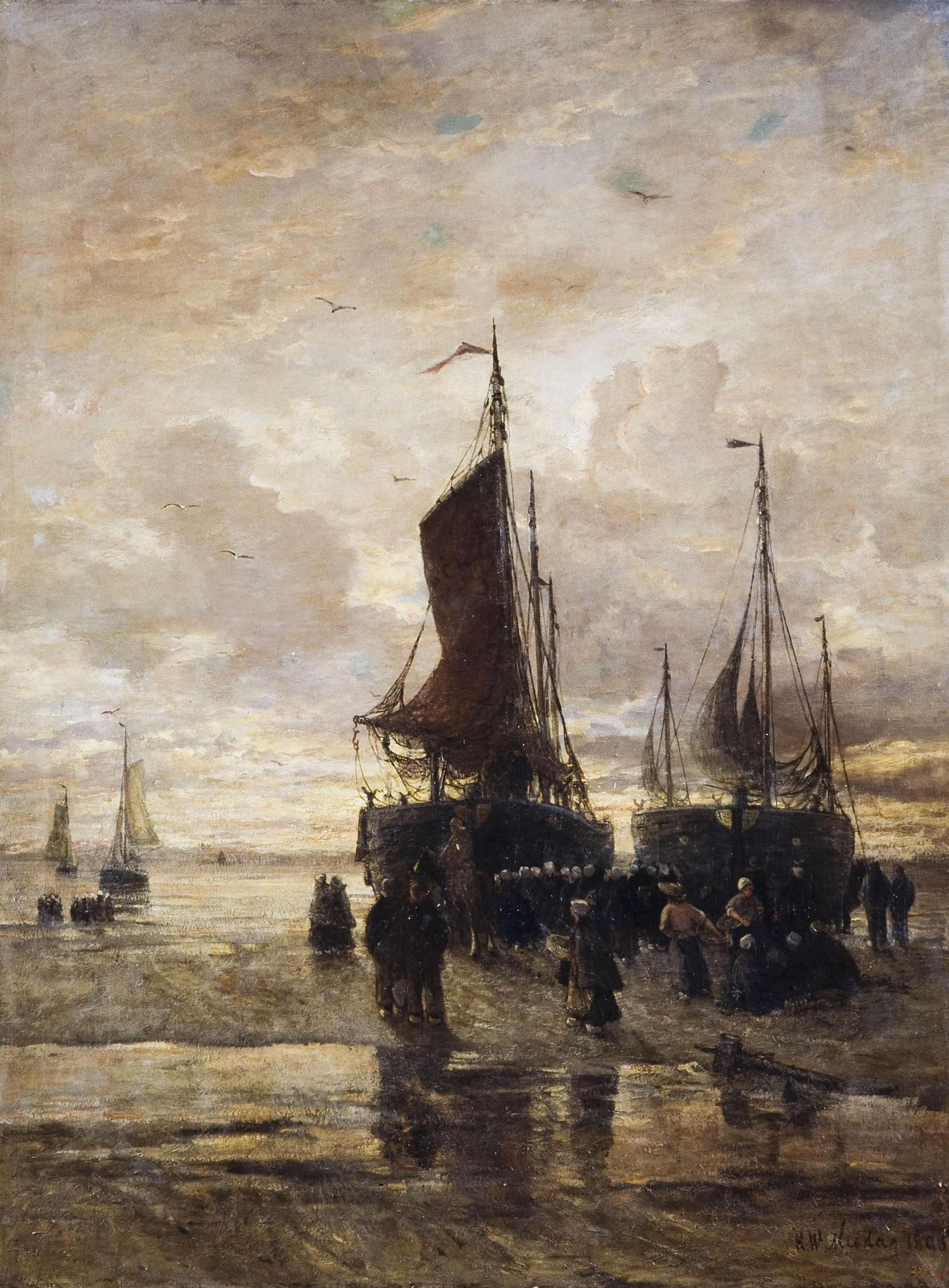 image for: Hendrik Willem Mesdag - Platja de Scheveningen. Tarda d'estiu - 1895
