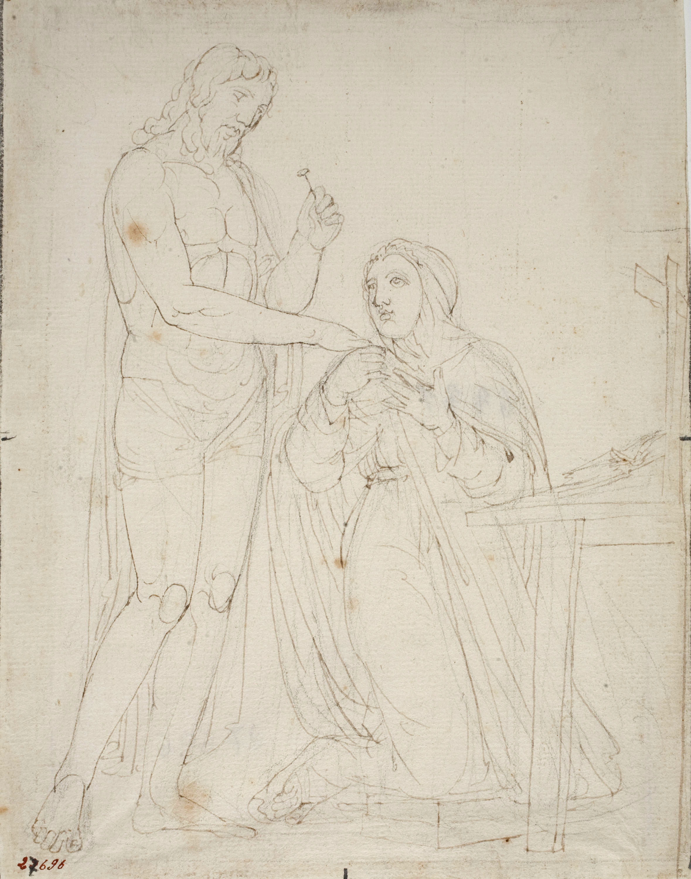 image for: Josep Bernat Flaugier - Aparició de Jesucrist a una santa, probablement Maria Magdalena de Pazzi - Cap a 1800-1812