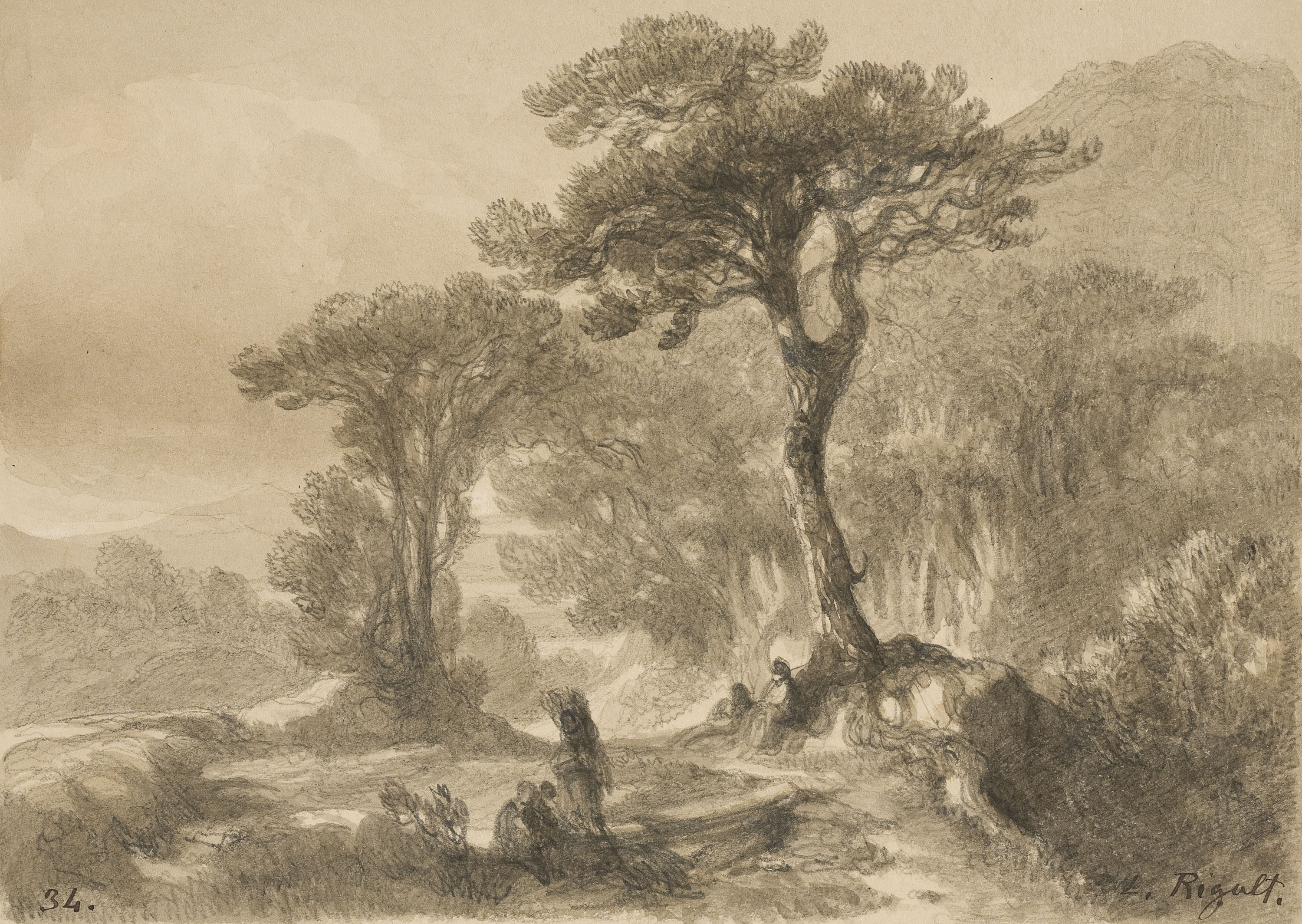 Lluís Rigalt - Paisatge - Cap a 1874 image for: Lluís Rigalt - Paisatge - Cap a 1874