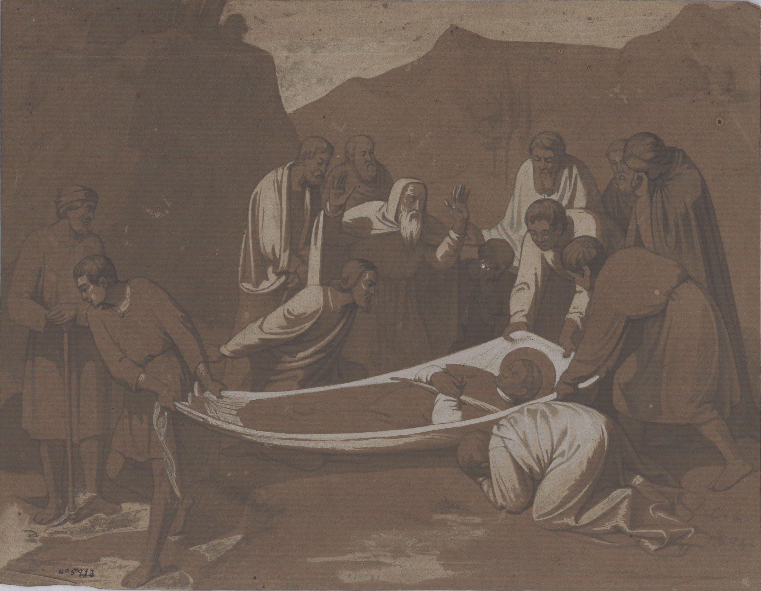image for: Claudi Lorenzale - Enterrament d'un sant - Cap a 1840-1860