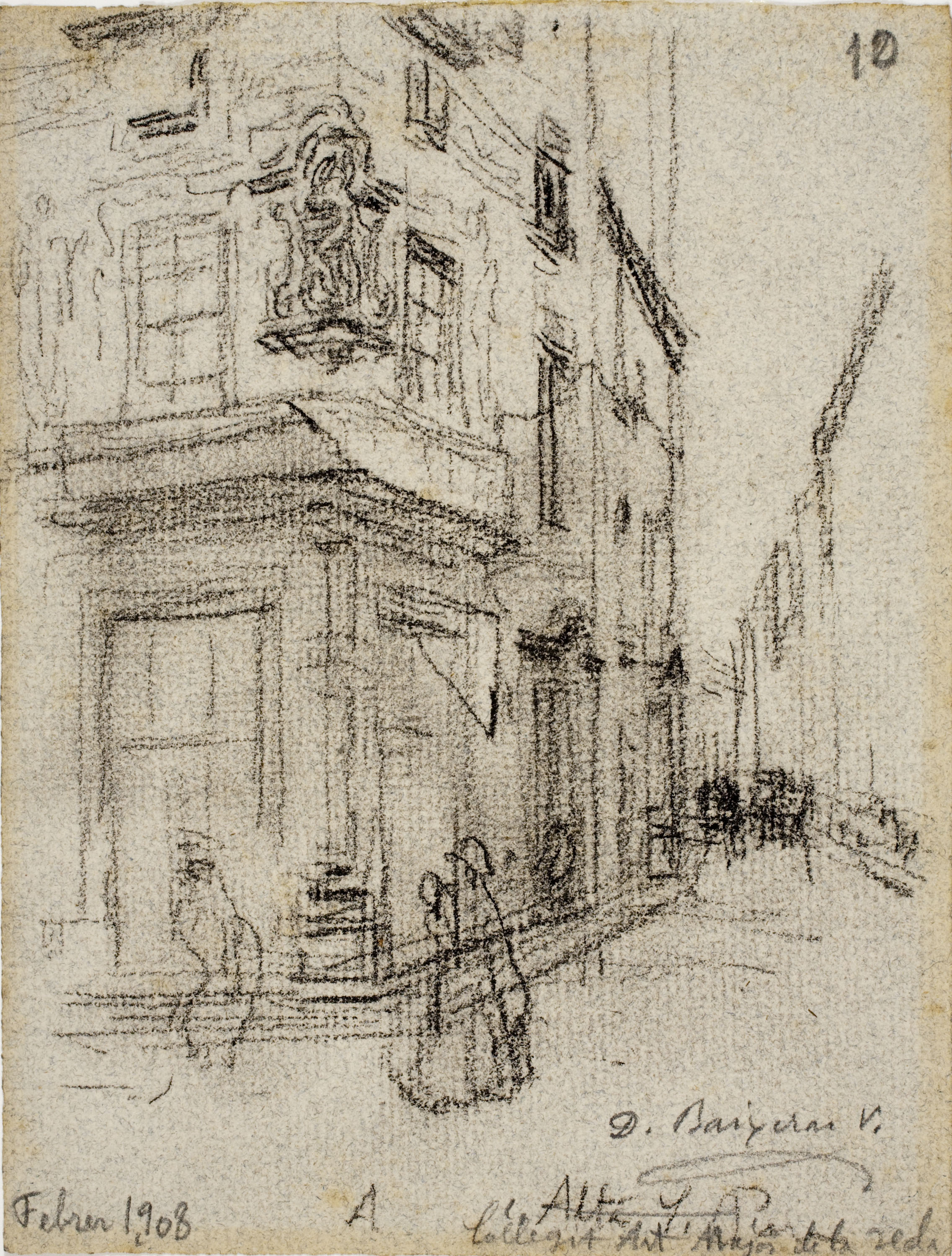 Dionís Baixeras - Carrer Alt de Sant Pere - Febrer 1908 image for: Dionís Baixeras - Carrer Alt de Sant Pere - Febrer 1908