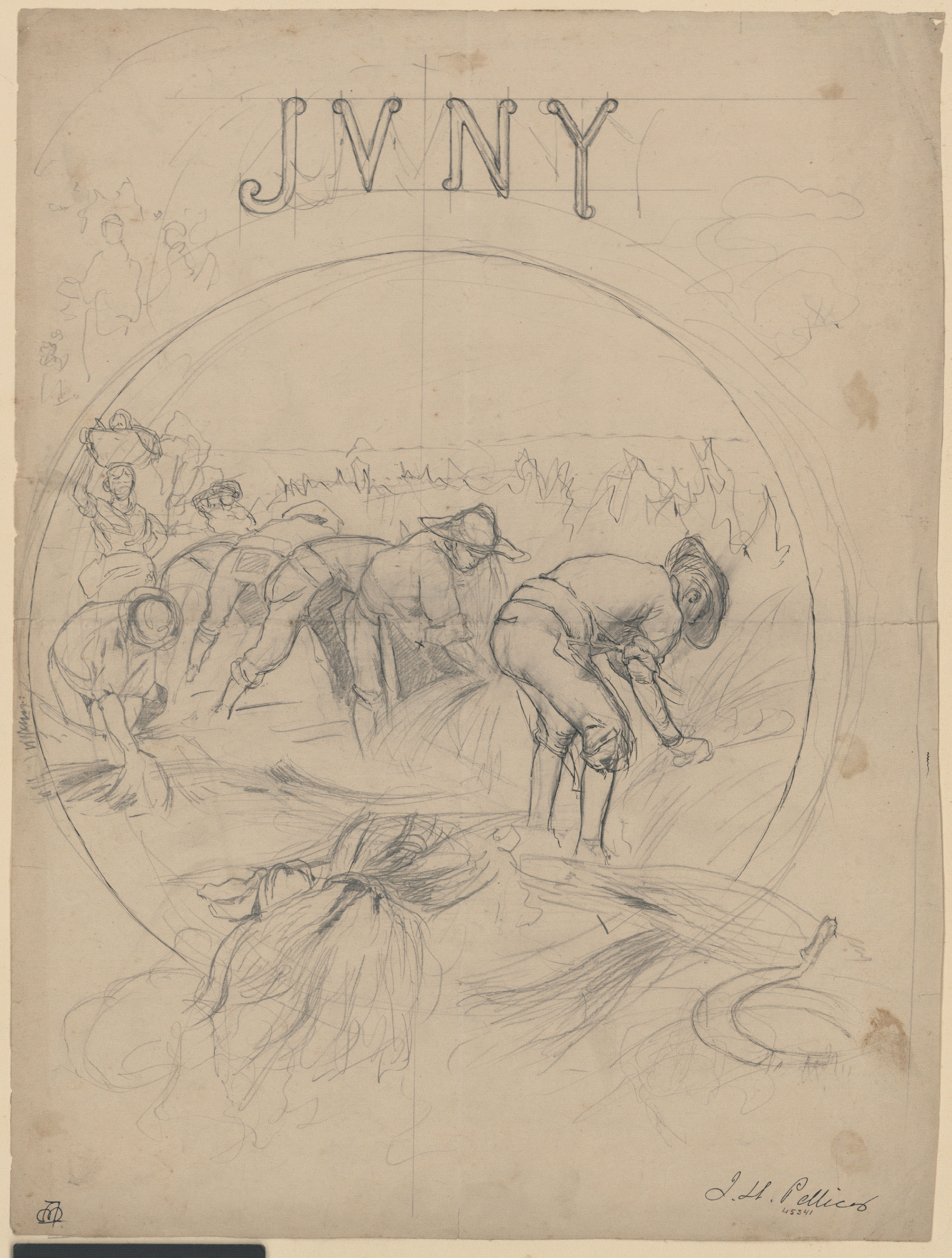 image for: Josep Lluís Pellicer - Al·legoria del mes de juny - 1882