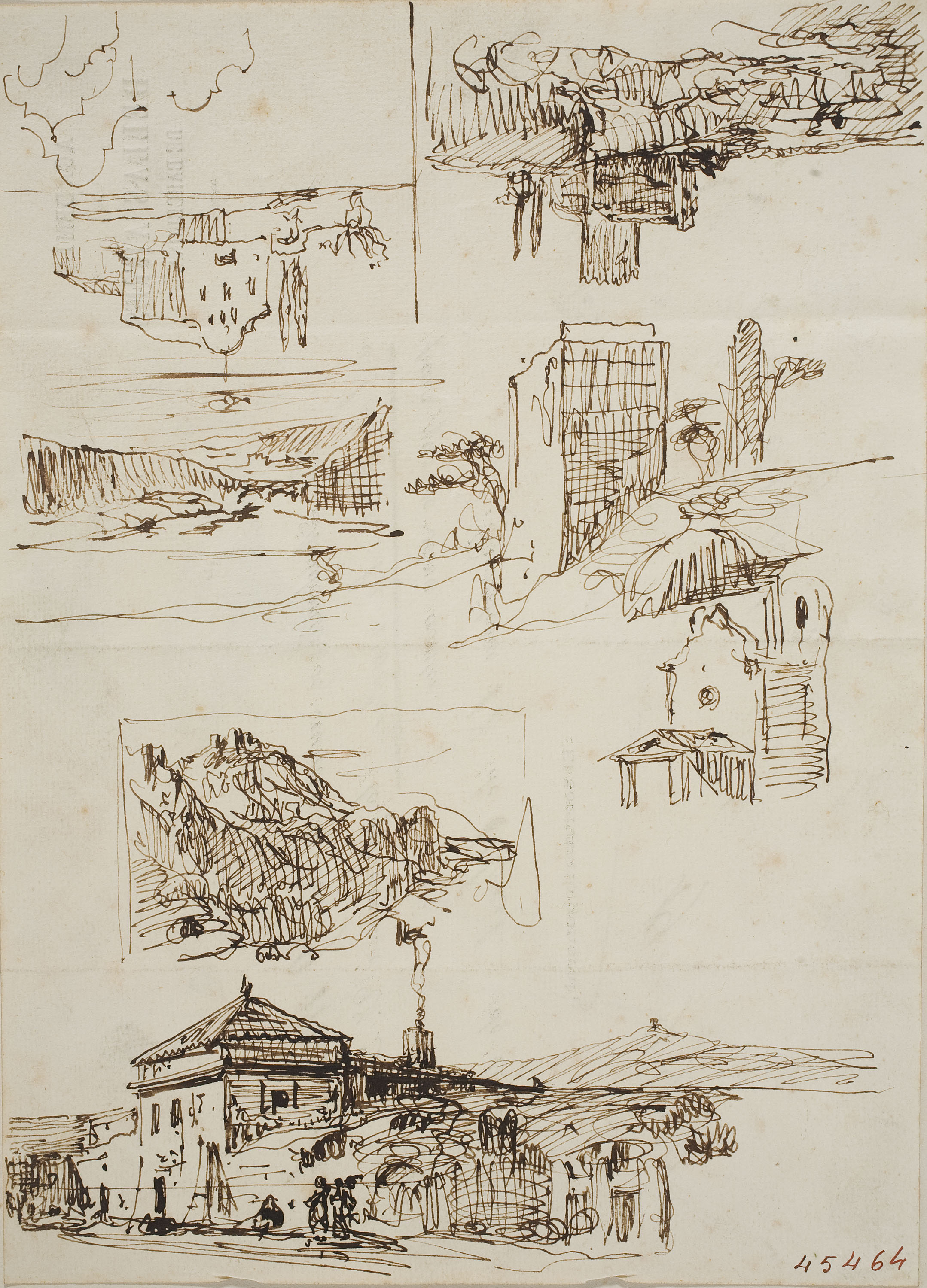 Lluís Rigalt - Croquis d'arquitectures i paisatges - Cap a 1871 image for: Lluís Rigalt - Croquis d'arquitectures i paisatges - Cap a 1871