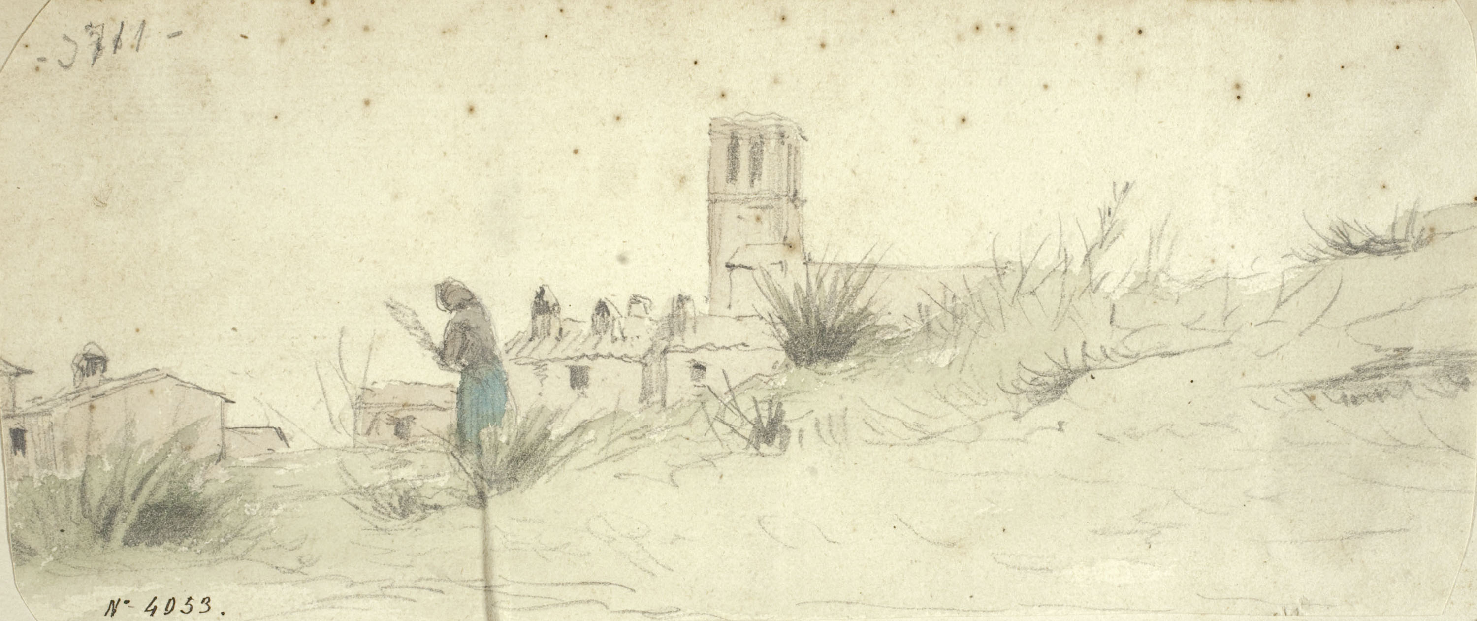 image for: Modest Urgell - Paisatge rural amb camperola - Cap a 1864