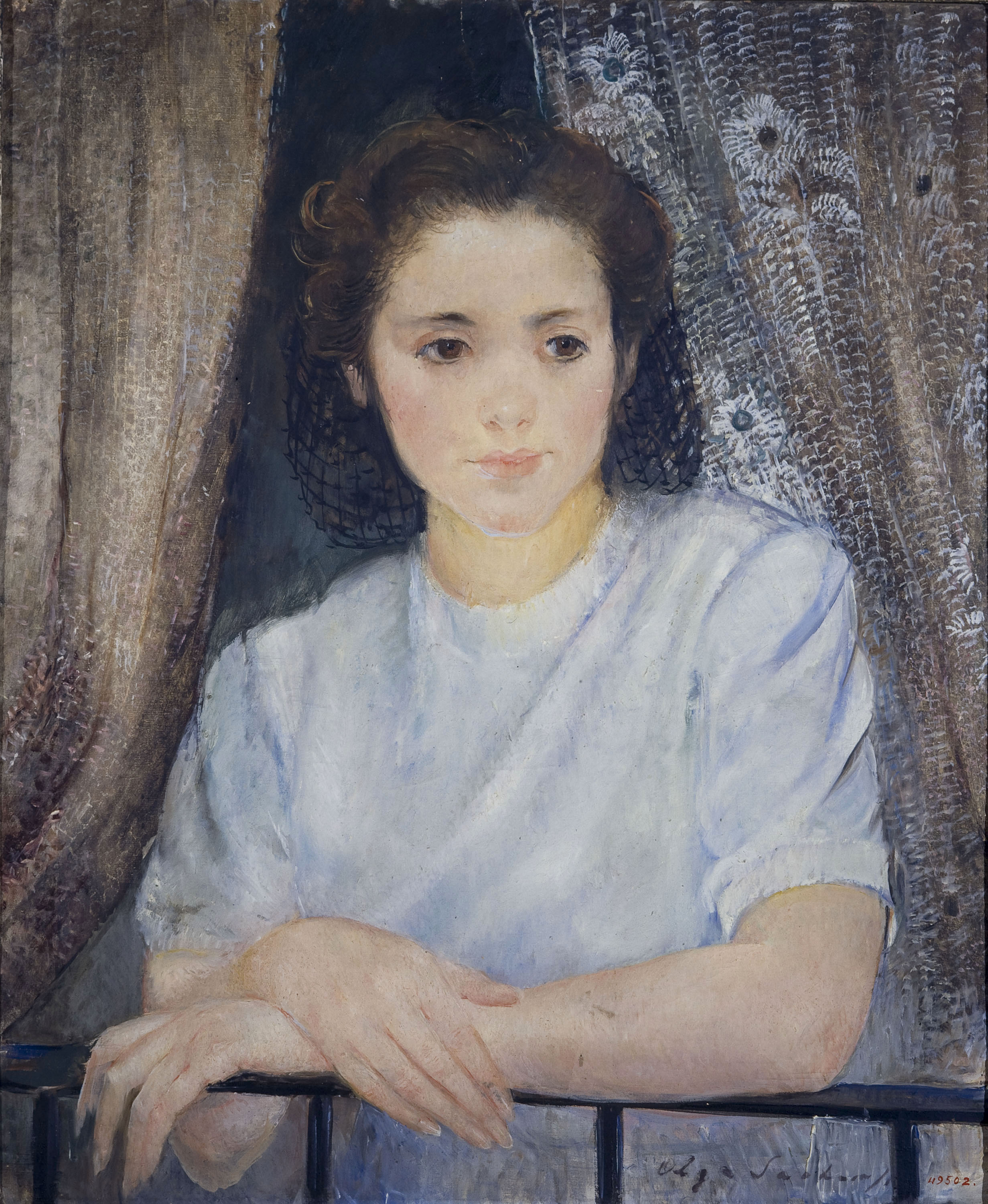 image for: Olga Sacharoff - Nena al balcó - Cap a 1951