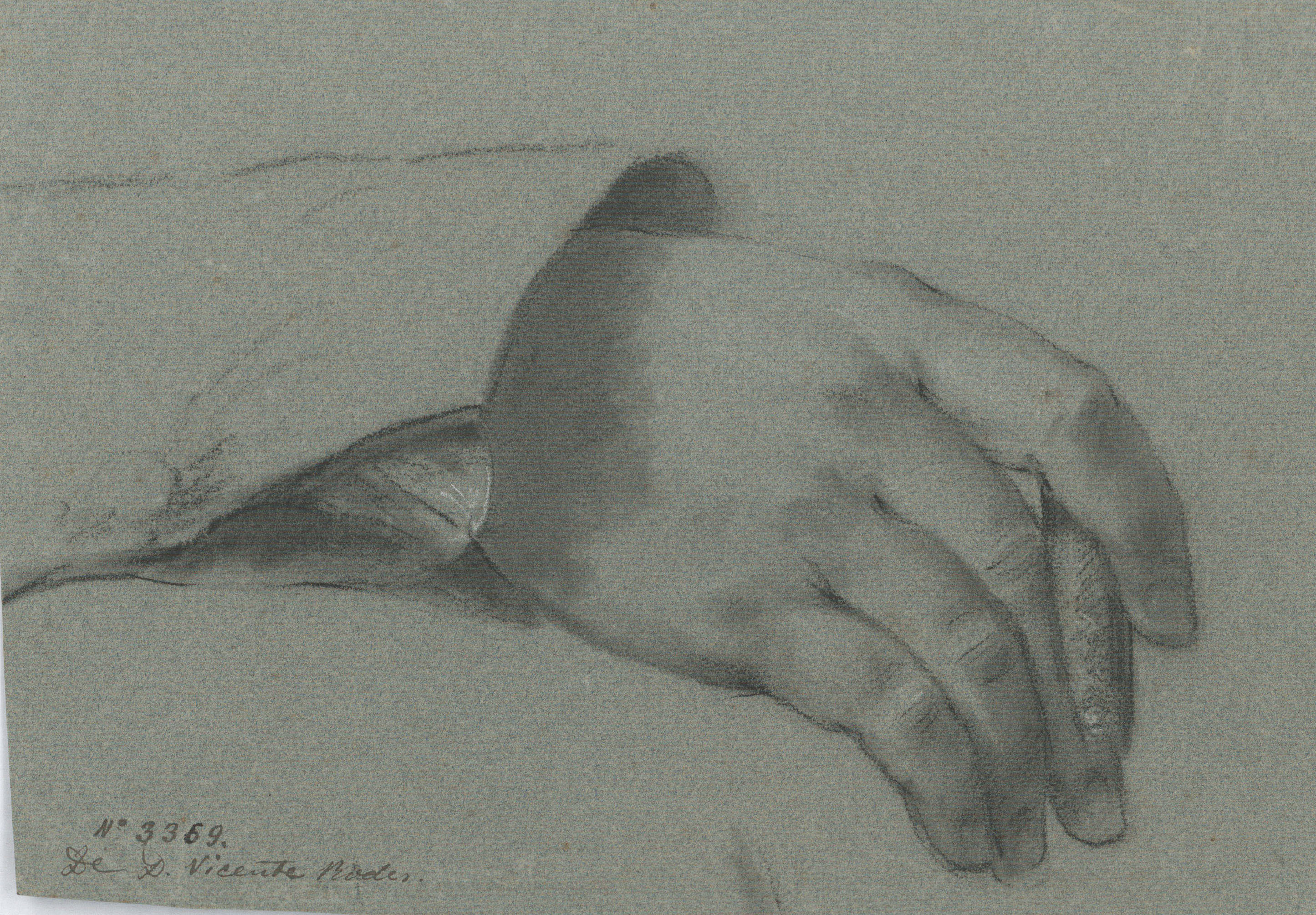 image for: Vicente Rodes - Estudi d'una mà - Cap a 1800-1810