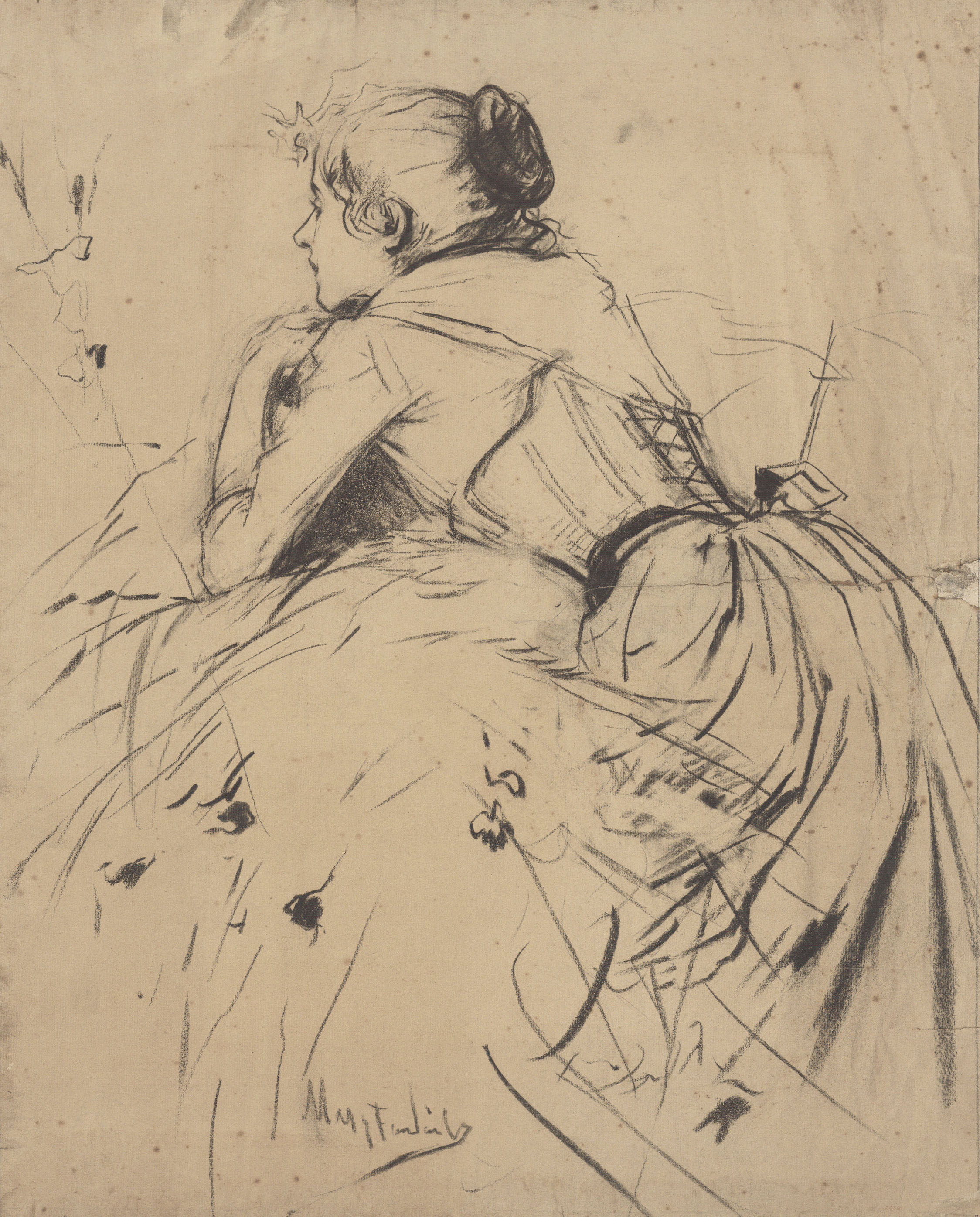 Arcadi Mas i Fondevila - Figura femenina - Cap a 1890-1900 image for: Arcadi Mas i Fondevila - Figura femenina - Cap a 1890-1900