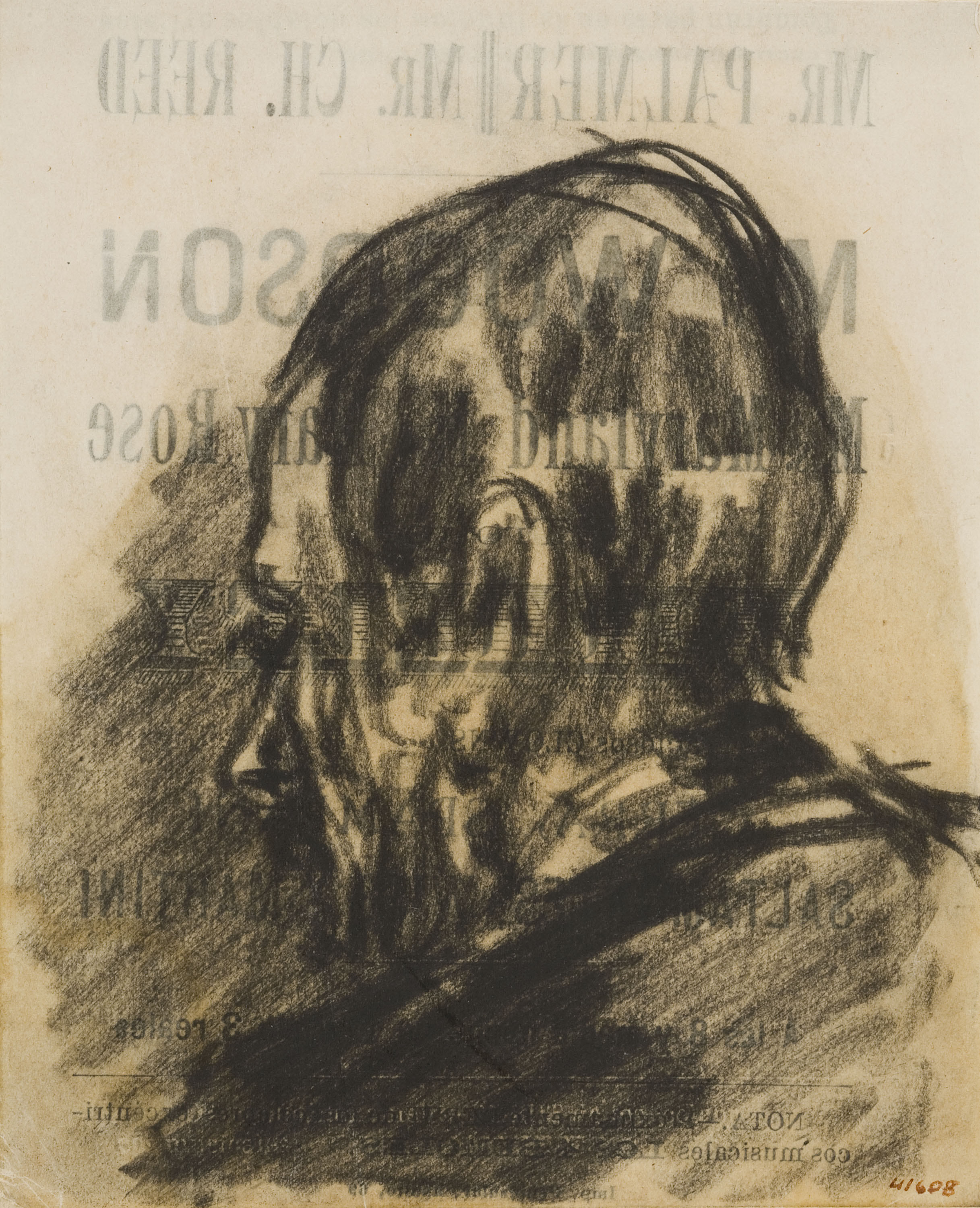 Francesc Gimeno - Testa d'home d'esquena - Cap a 1884-1888 image for: Francesc Gimeno - Testa d'home d'esquena - Cap a 1884-1888